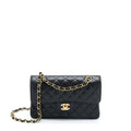 CHANEL SMALL CLASSIC DOUBLE FLAP BAG CAVIAR BLACK GHW (MICROCHIP)