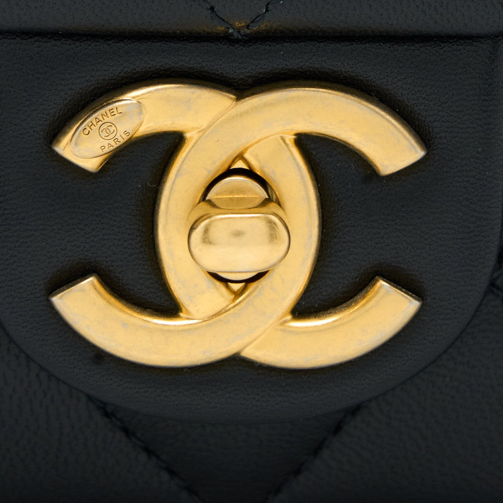 CHANEL MY PERFECT MINI FLAP BAG BLACK GHW (MICROCHIP)