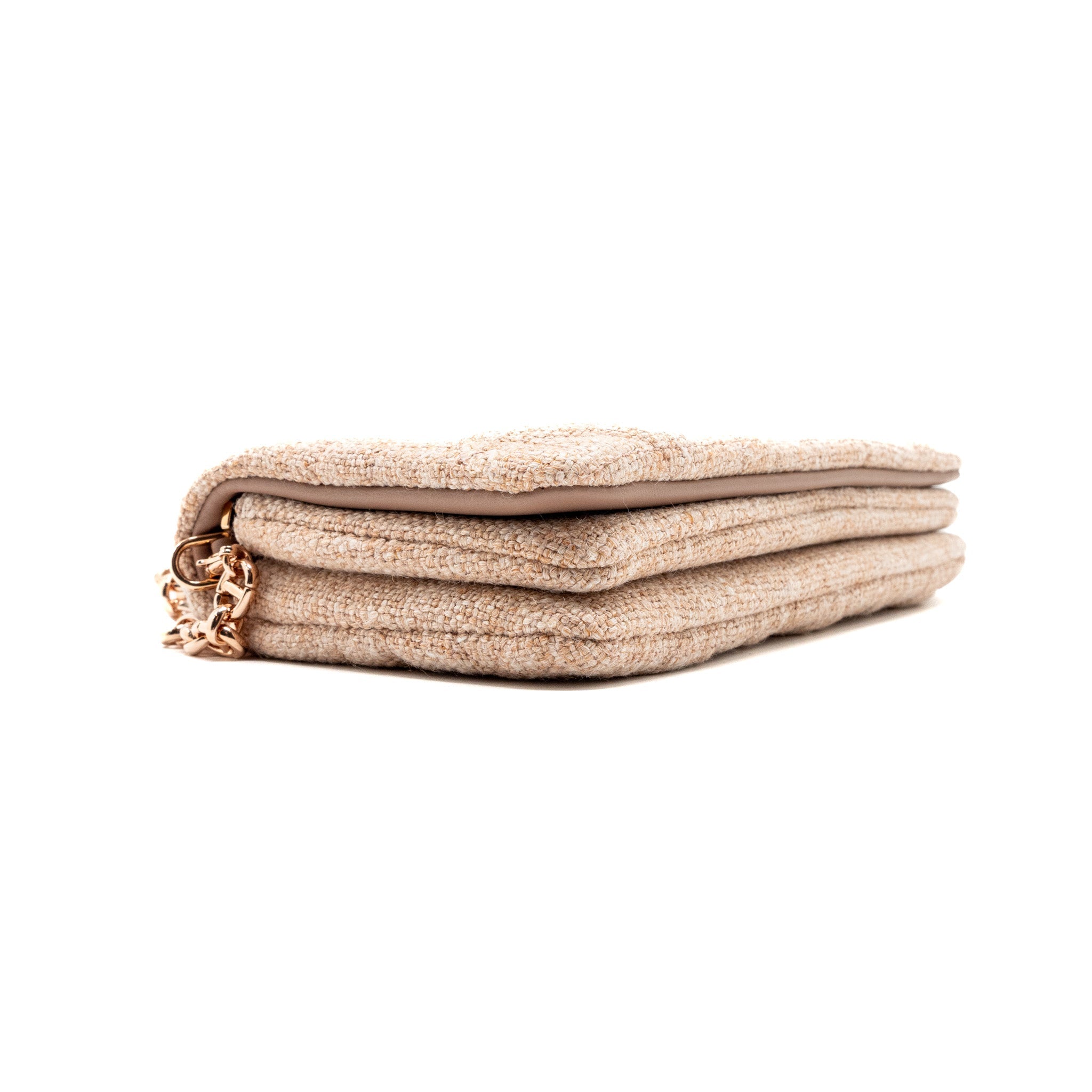 DIOR CARO POUCH CANVAS LIGHT PINK WITH PINK HARDWARE