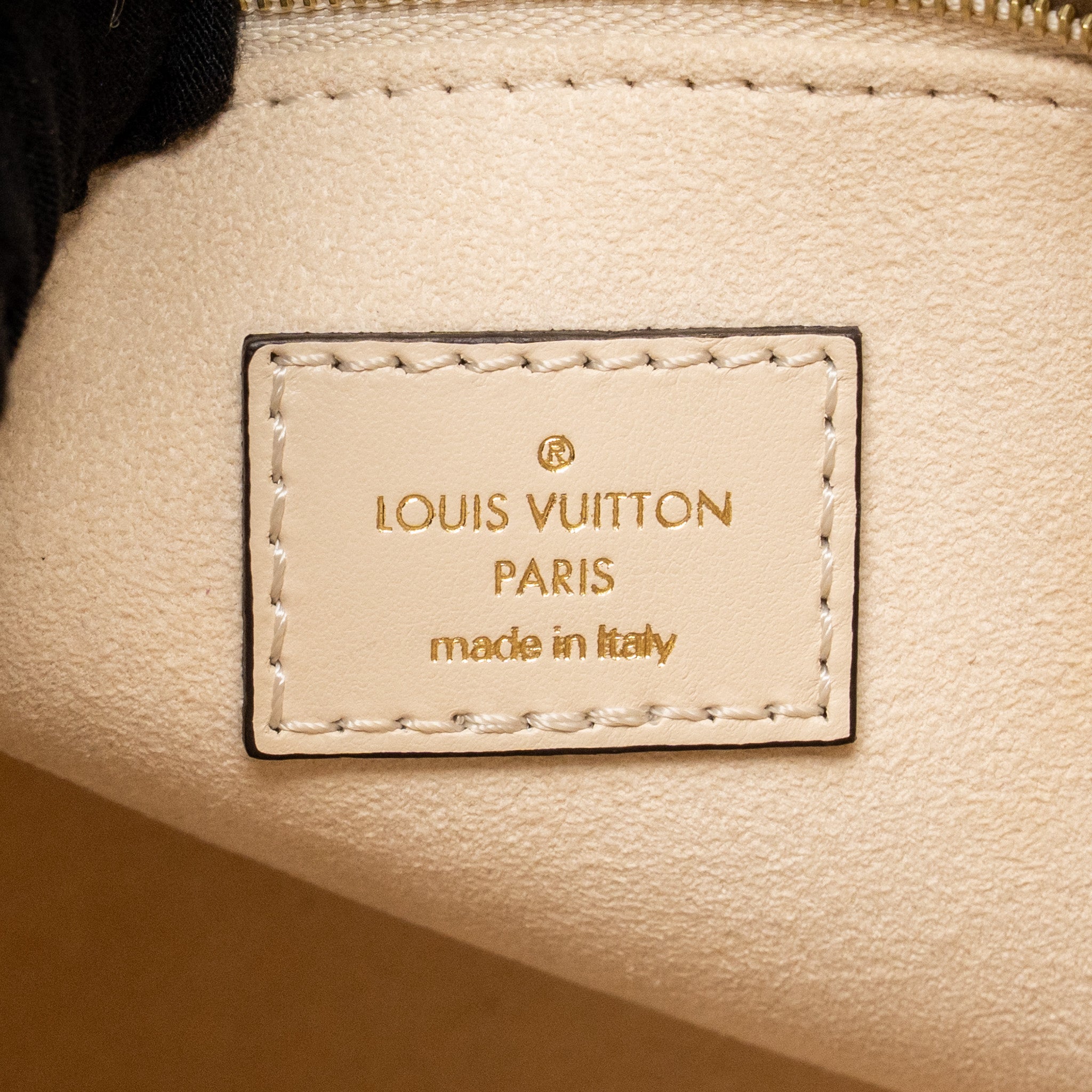 LOUIS VUITTON ONTHEGO PM MONOGRAM EMPREINTE LEATHER CREME GHW