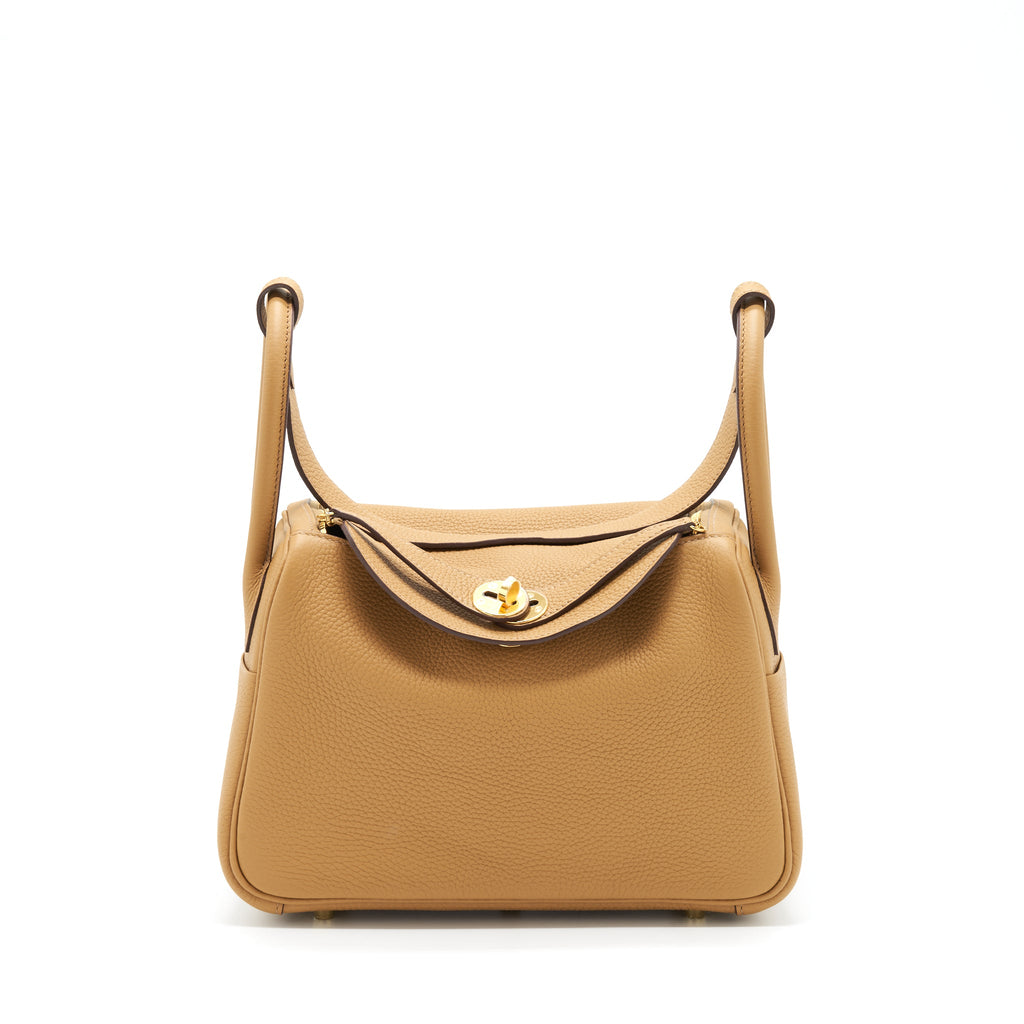 HERMES LINDY 26 CLEMENCE LEATHER 4B BISCUIT