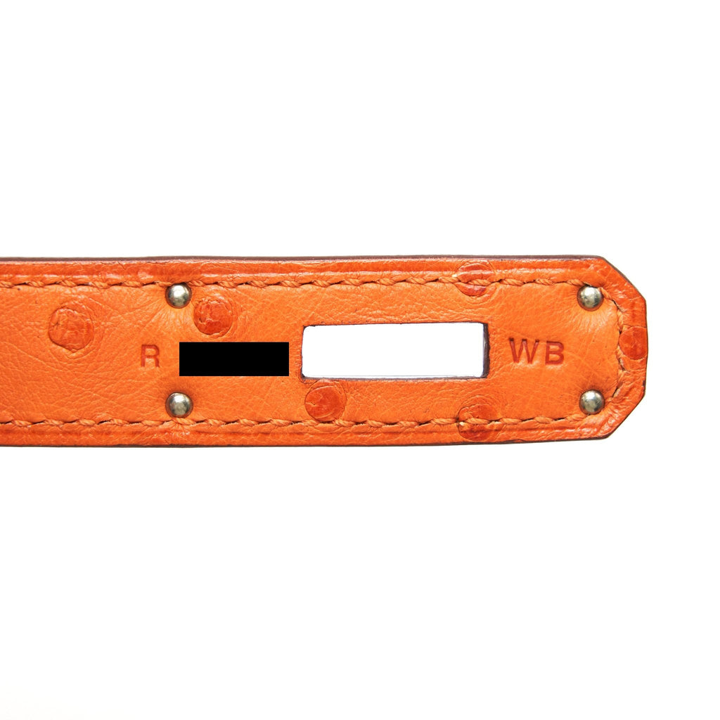 HERMES BIRKIN 30 OSTRICH TANGERINE SHW