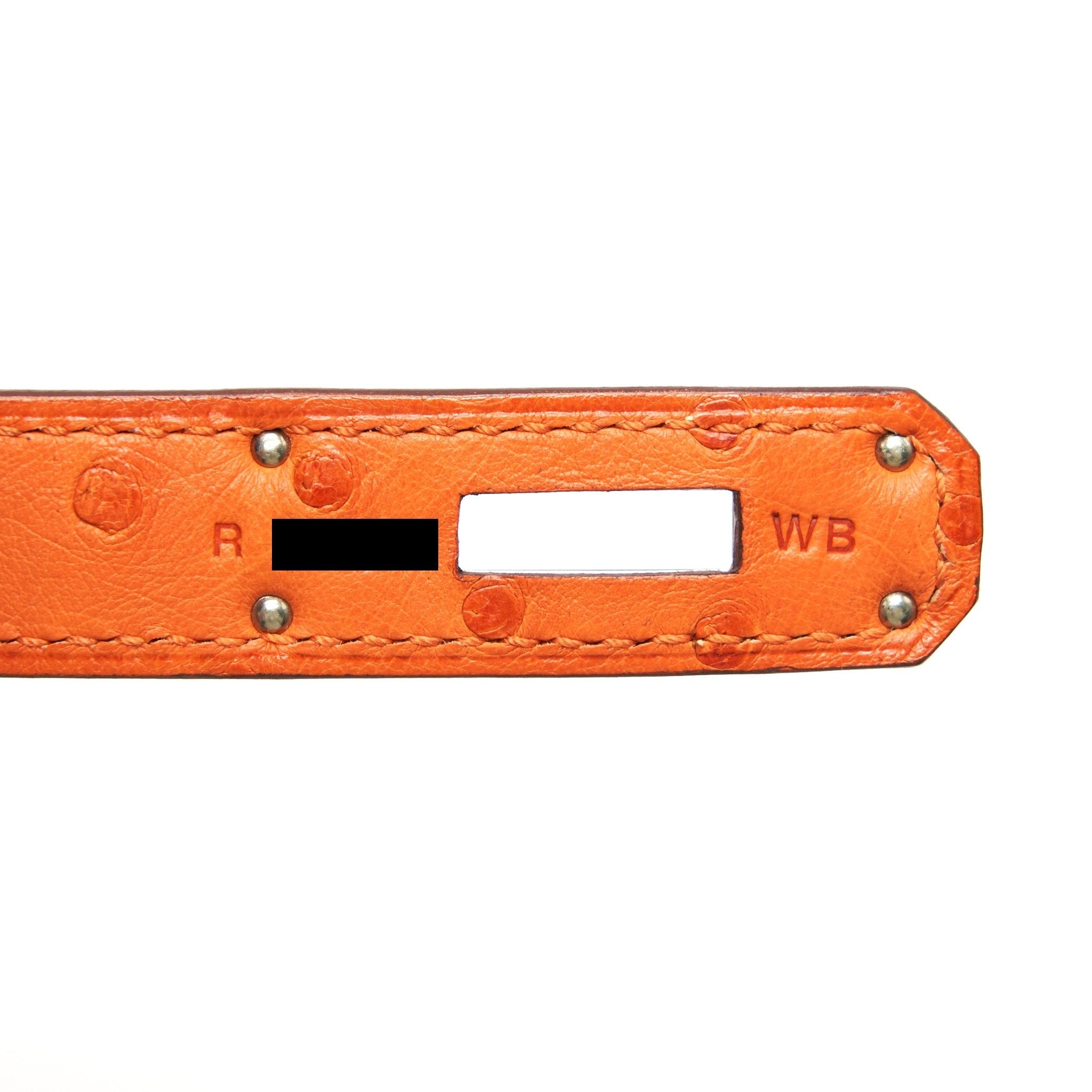 HERMES BIRKIN 30 OSTRICH TANGERINE SHW