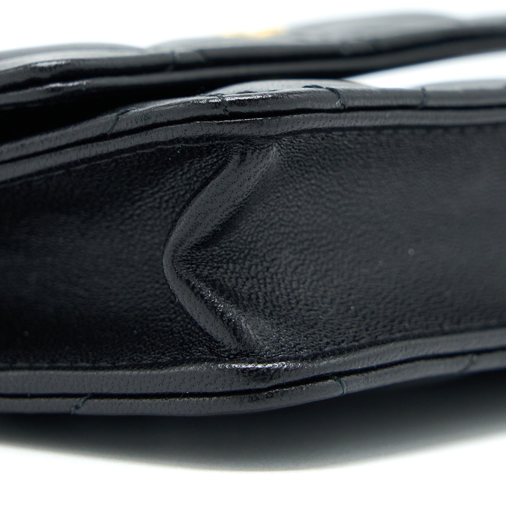 CHANEL JEWEL HOOK CARDHOLDER LAMBSKIN BLACK GHW