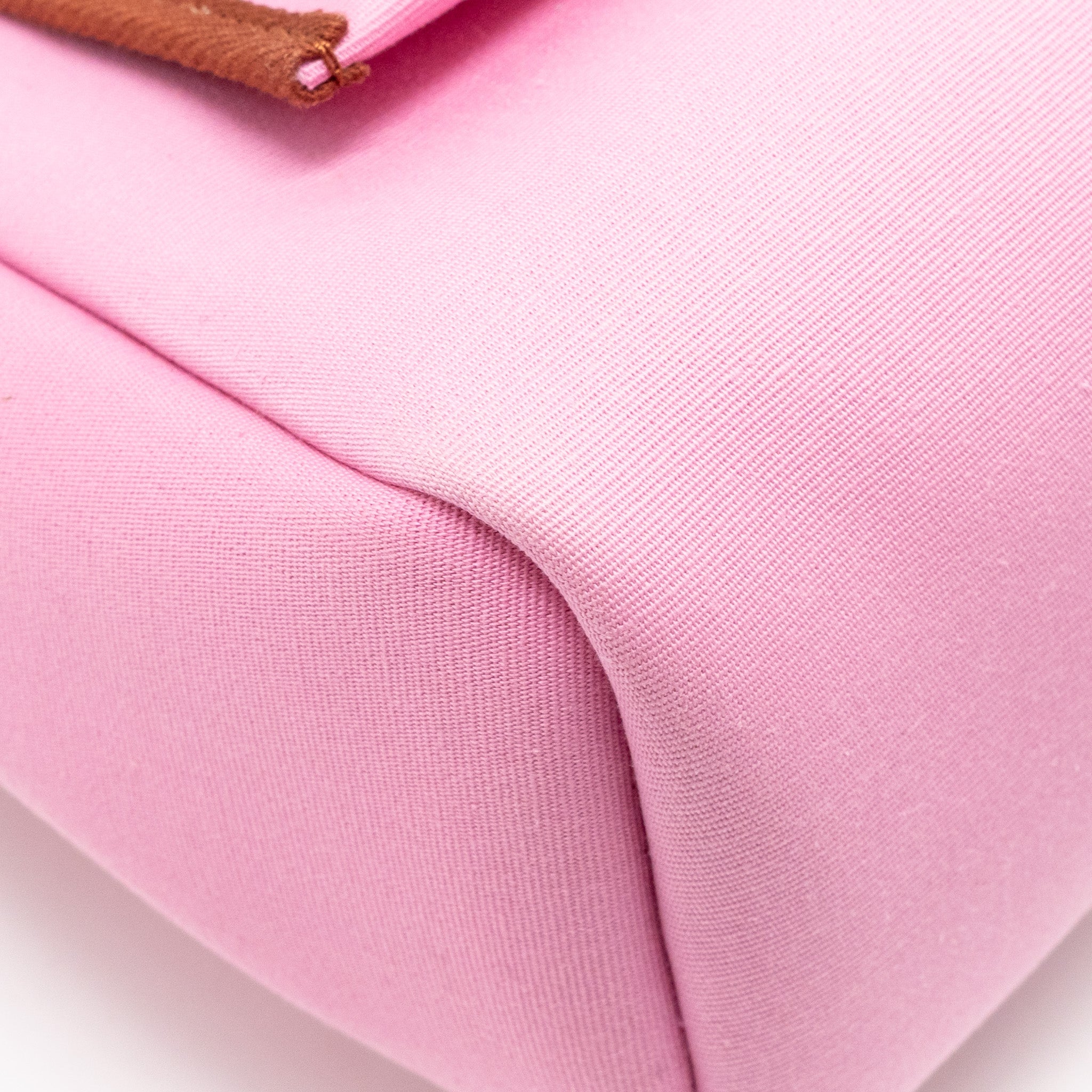 HERMES HERBAG 31 ZIP BAG CANVAS/HUNTER LEATHER PINK/CUIVRE SHW