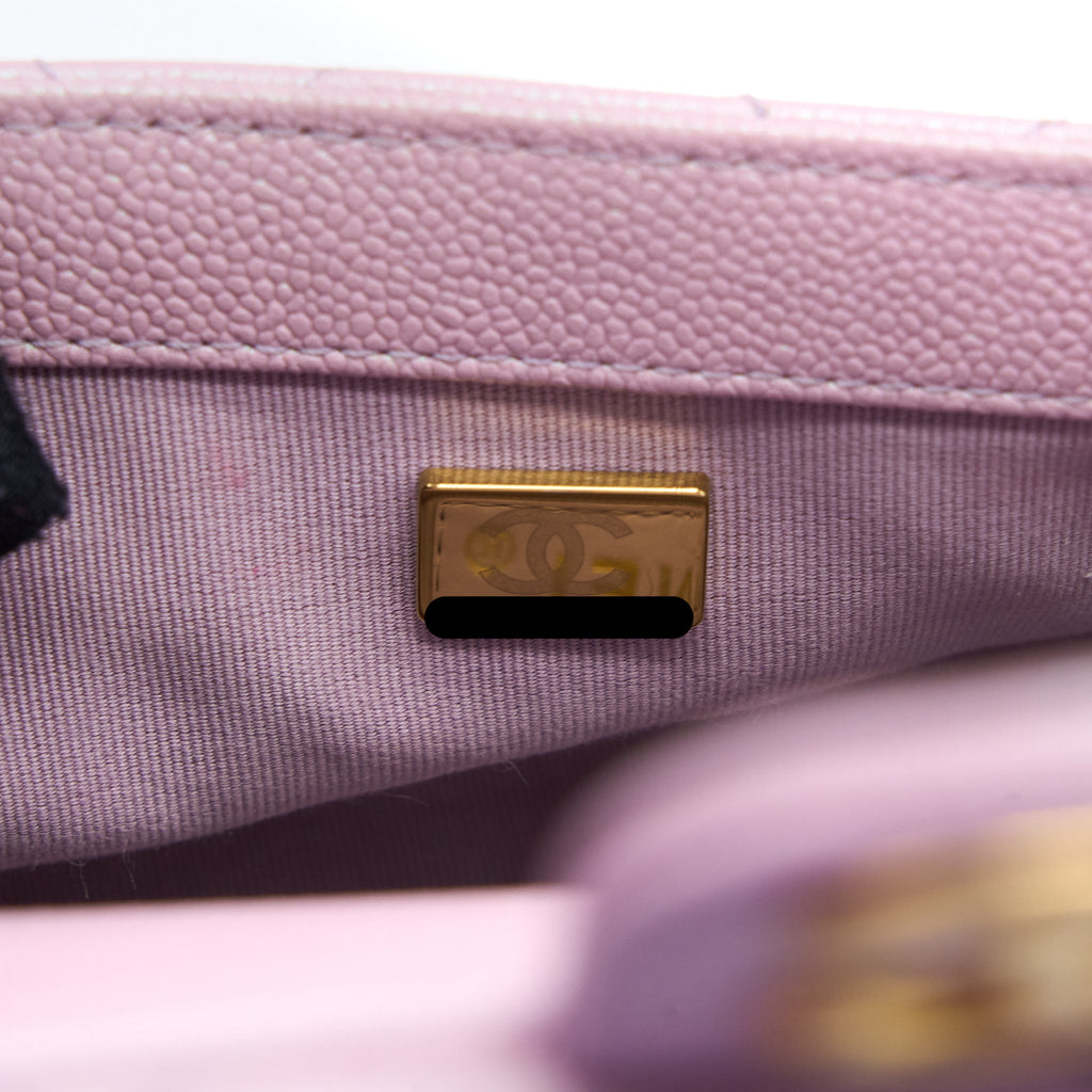 CHANEL 21K MY PERFECT MINI FLAP BAG CAVIAR PINK GHW (MICROCHIP)
