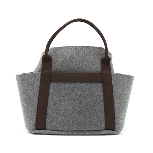 HERMES SAC DE PANSAGE GROOM 2WAY TOTE SHOULDER BAG WOOL/FABRIC GREY SHW