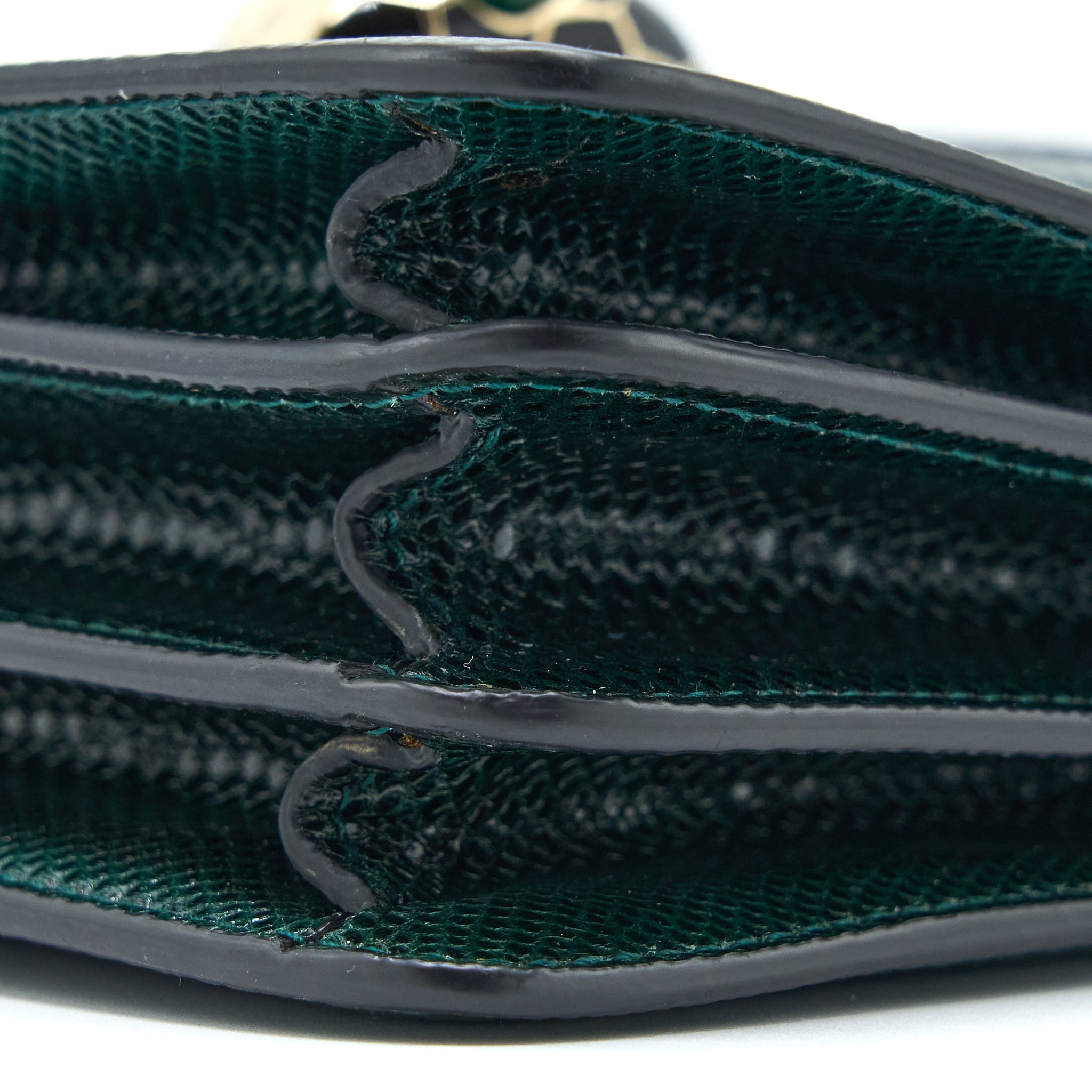 BVLGARI TOP HANDLE SERPENTI FOREVER CROSSBODY BAG SHINY KARUNG SKIN GREEN LGHW