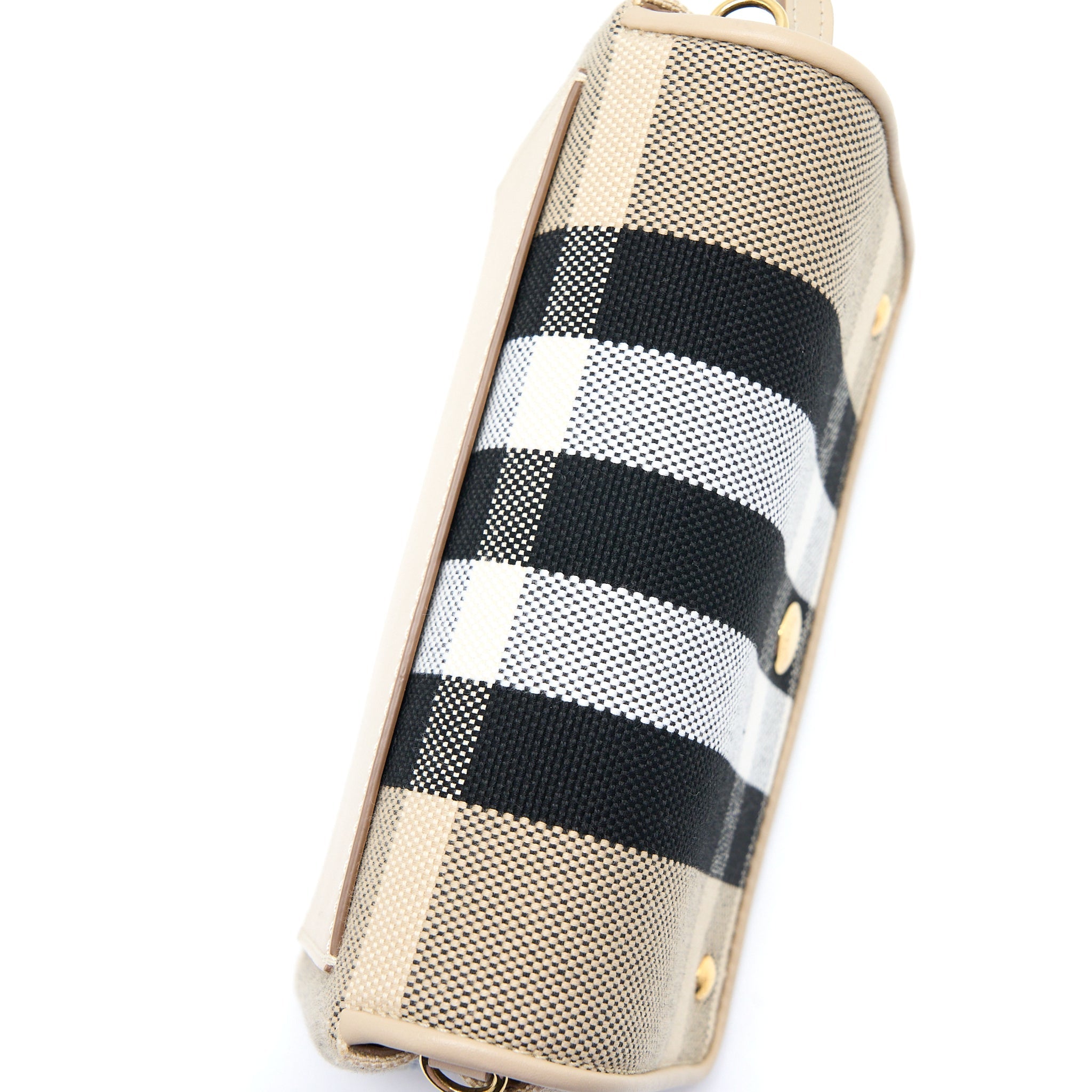 BURBERRY HACKBERRY CROSSBODY BAG CANVAS SOFT FAWN GHW