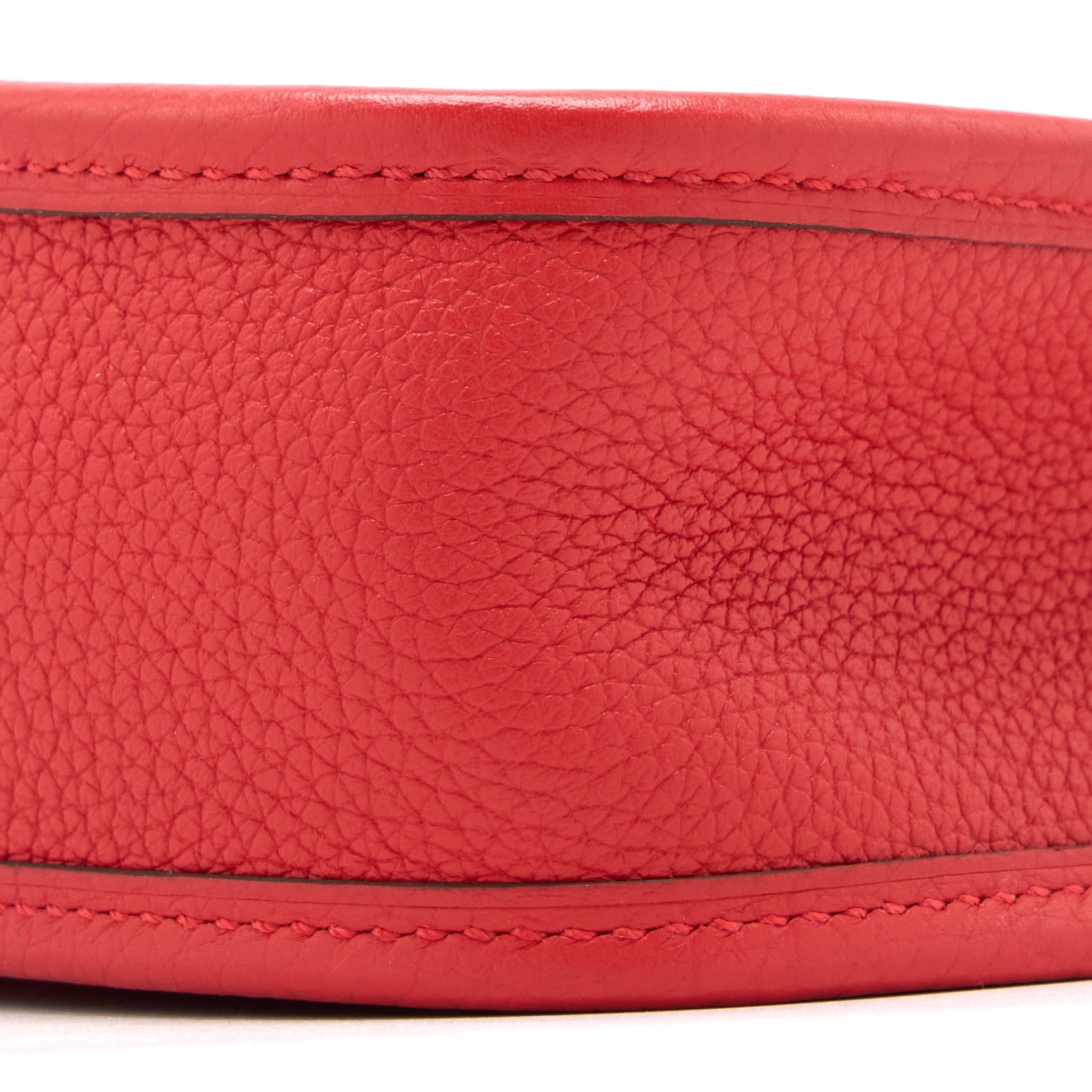 HERMES MINI EVELYNE TAURILLON MAURICE ROUGE COEUR WITH MULTICOLOUR STRAP SHW