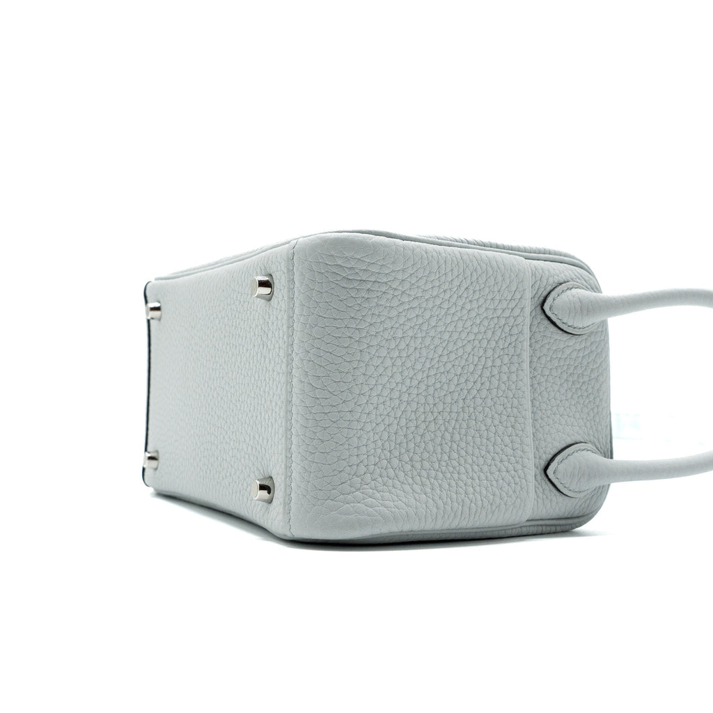 HERMES MINI LINDY CLEMENCE BLEU PALE SHW