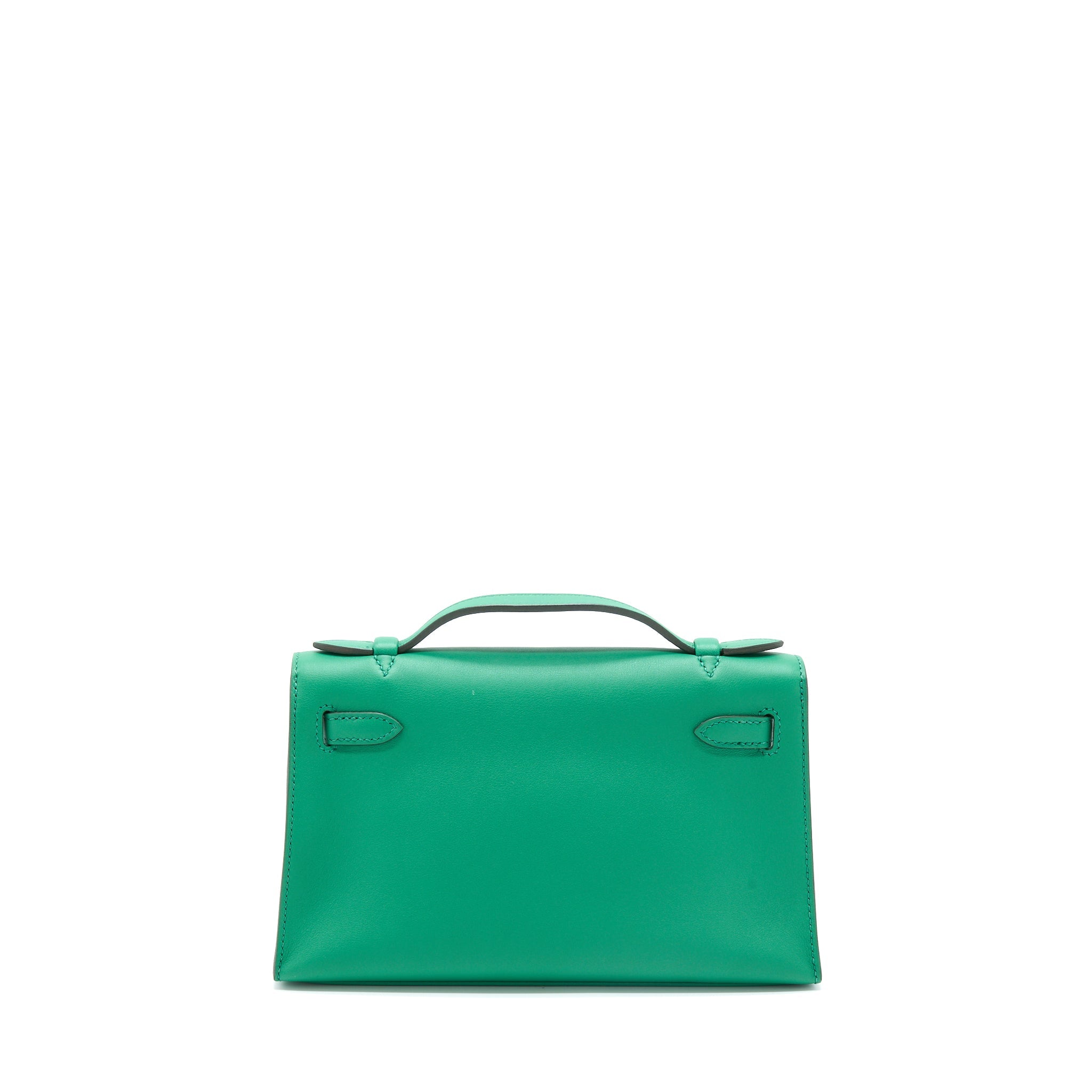 HERMES KELLY POCHETTE SWIFT U4 VERT VERTIGO GHW