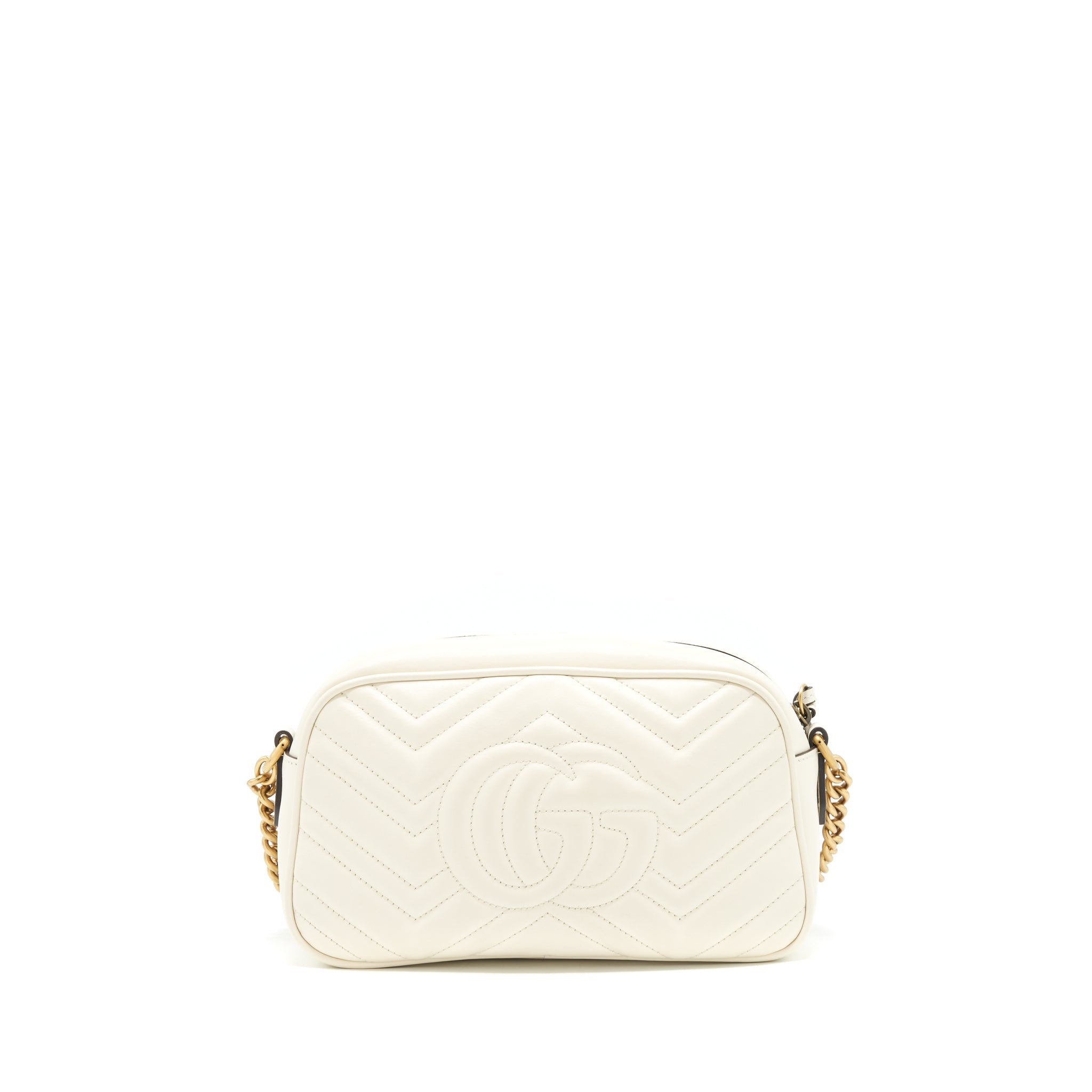 GUCCI MARMONT CAMERA BAG WHITE GHW