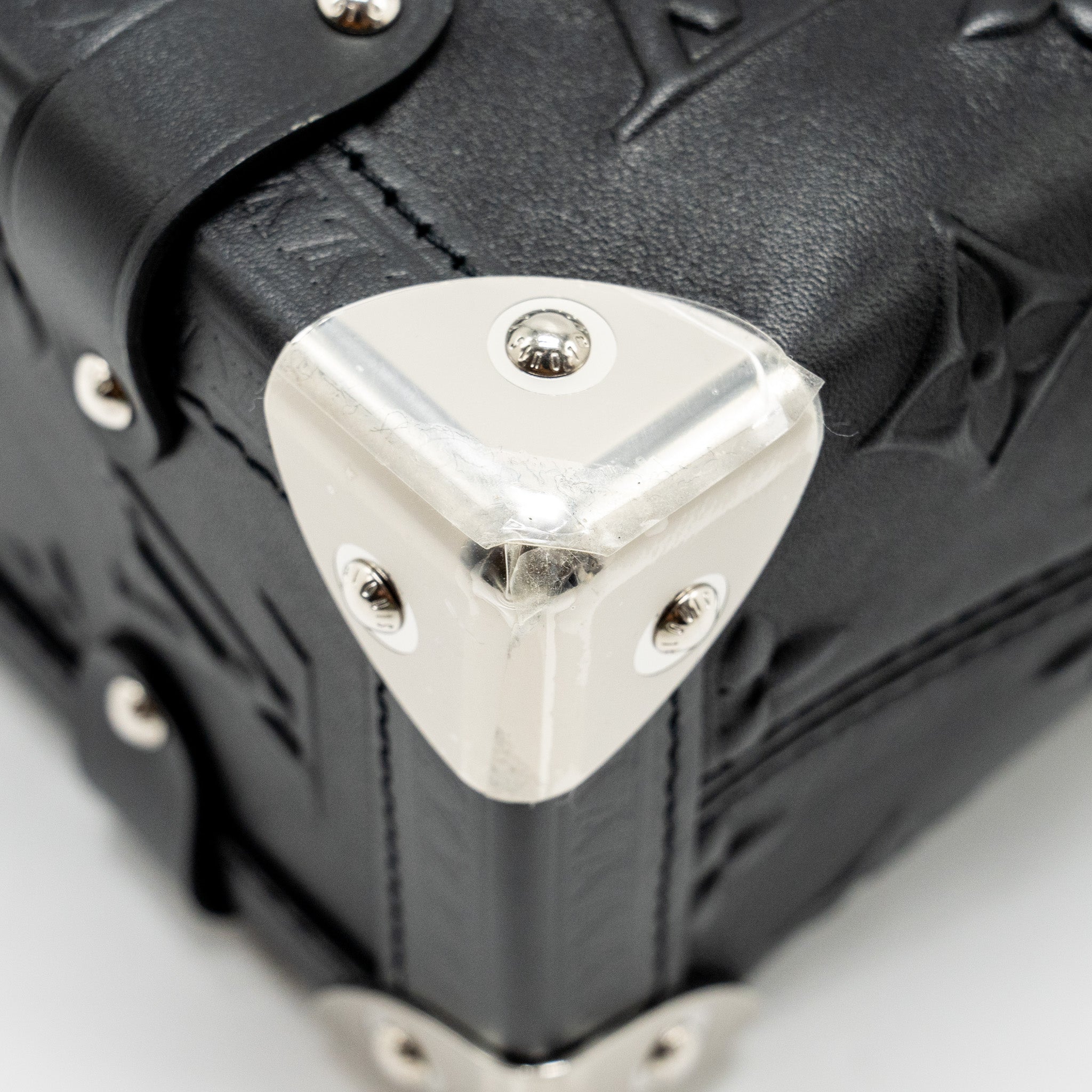 LOUIS VUITTON SIDE TRUNK MONOGRAM DEBOSSED CALFSKIN BLACK SHW