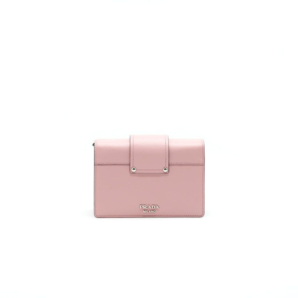 PRADA PLEX RIBBON BAG WITH CITY CALFSKIN PINK