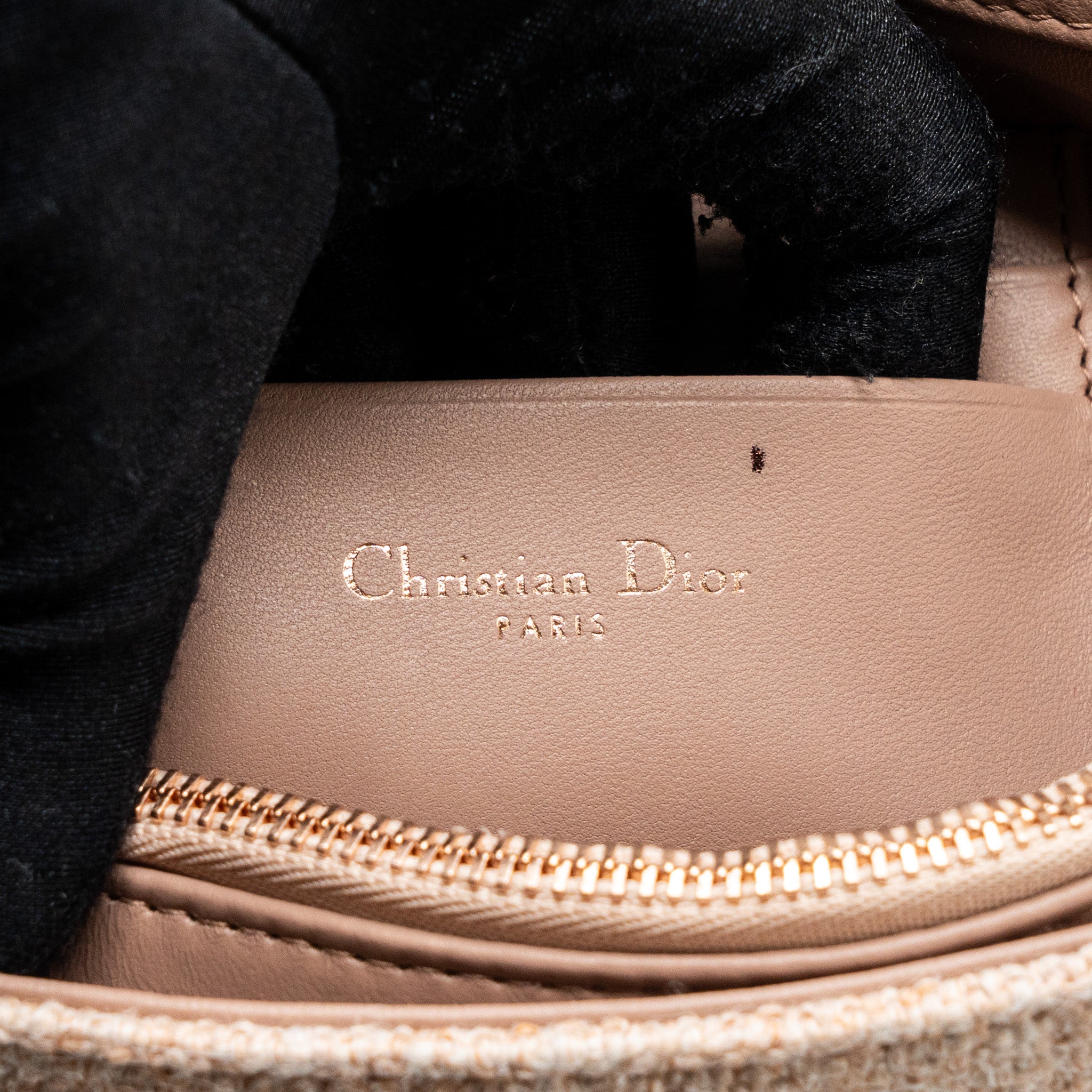 DIOR CARO POUCH CANVAS LIGHT PINK WITH PINK HARDWARE