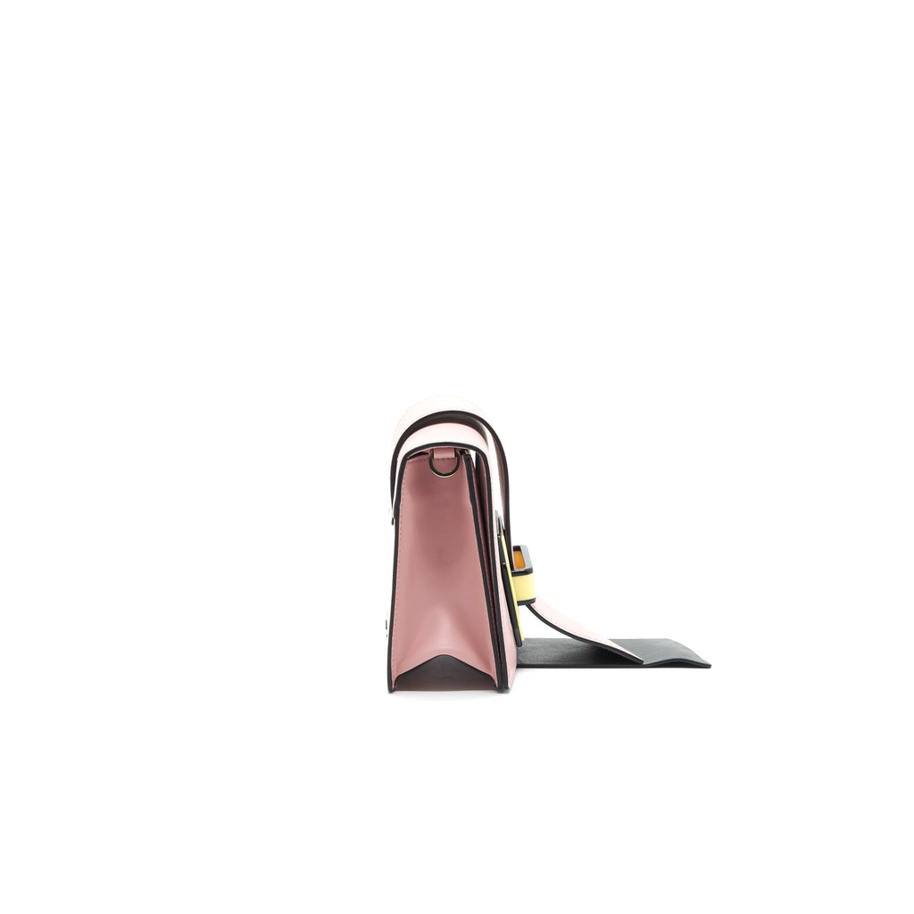 PRADA PLEX RIBBON BAG WITH CITY CALFSKIN PINK