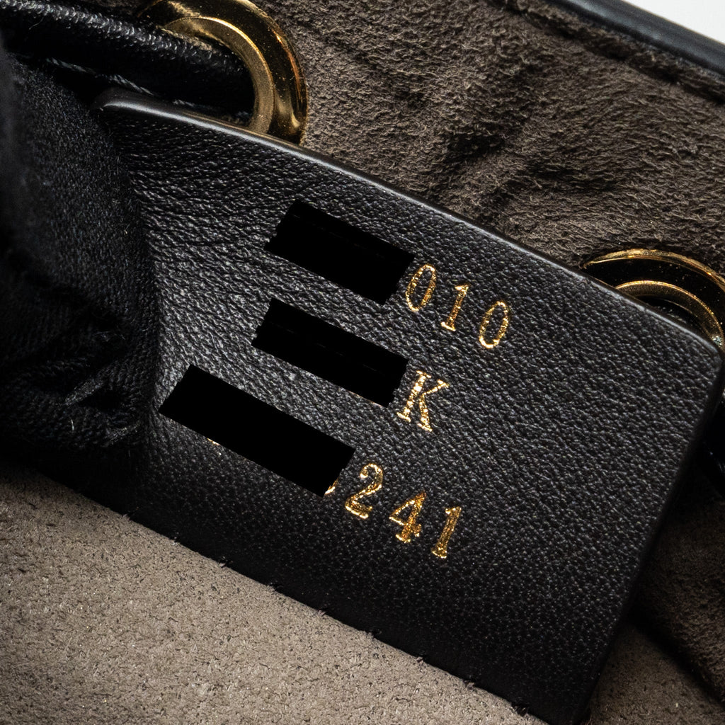 FENDI MINI MON TRESOR BUCKET BAG CALFSKIN BLACK GHW