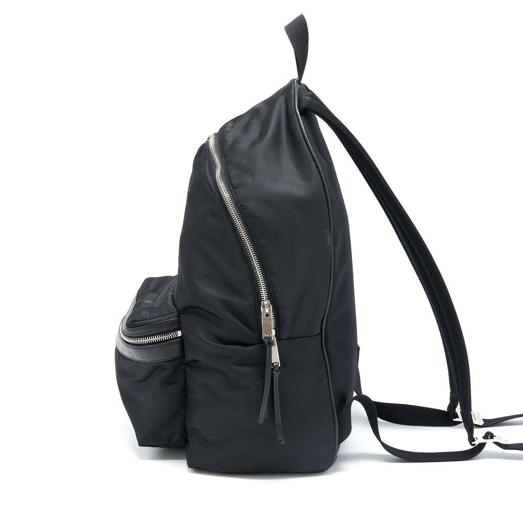 SAINT LAURENT/YSL CITY BACKPACK NYLON BLACK SHW