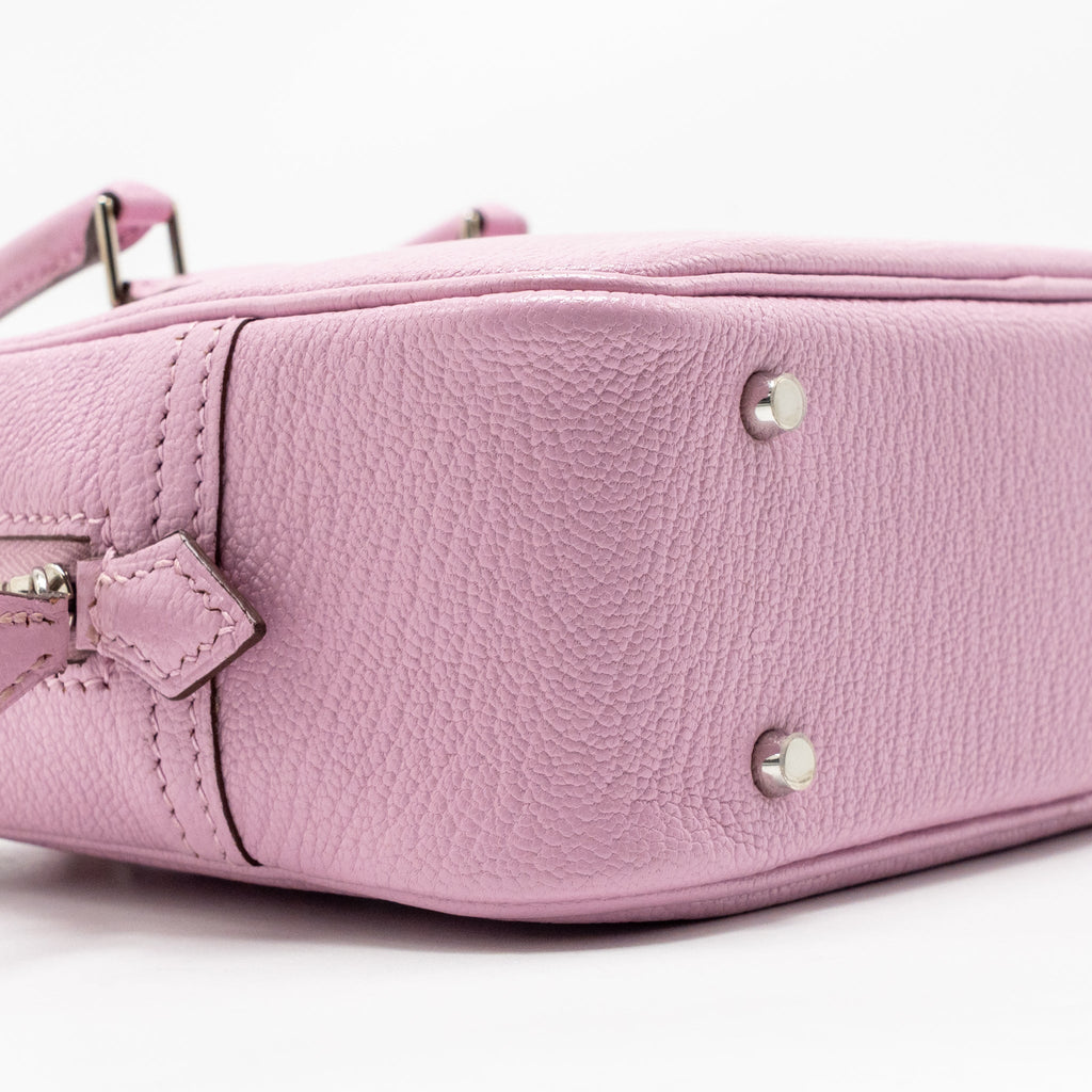 HERMES MINI PLUME II CHÈVRE MYSORE X9 MAUVE SYLVESTRE SHW