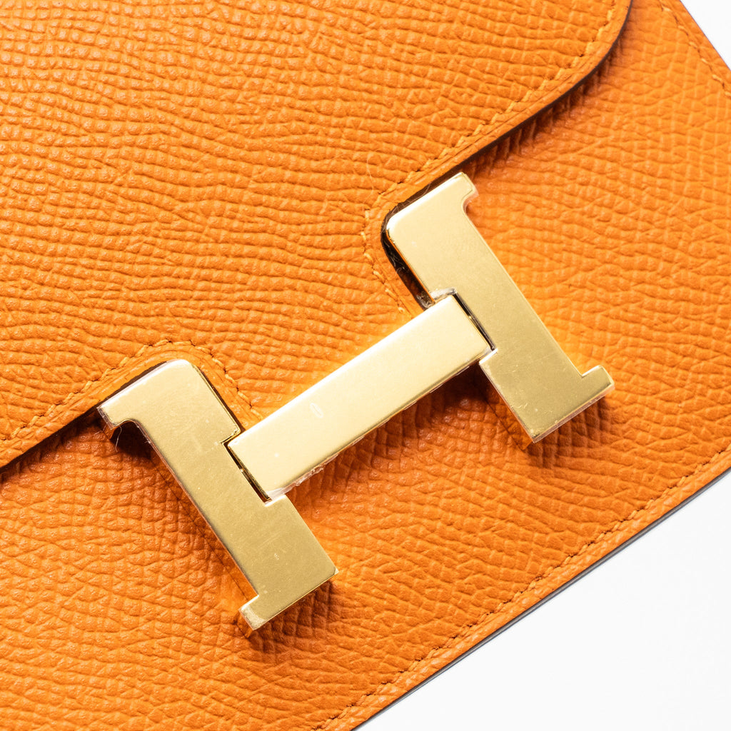 HERMES CONSTANCE SLIM EPSOM ORANGE GHW