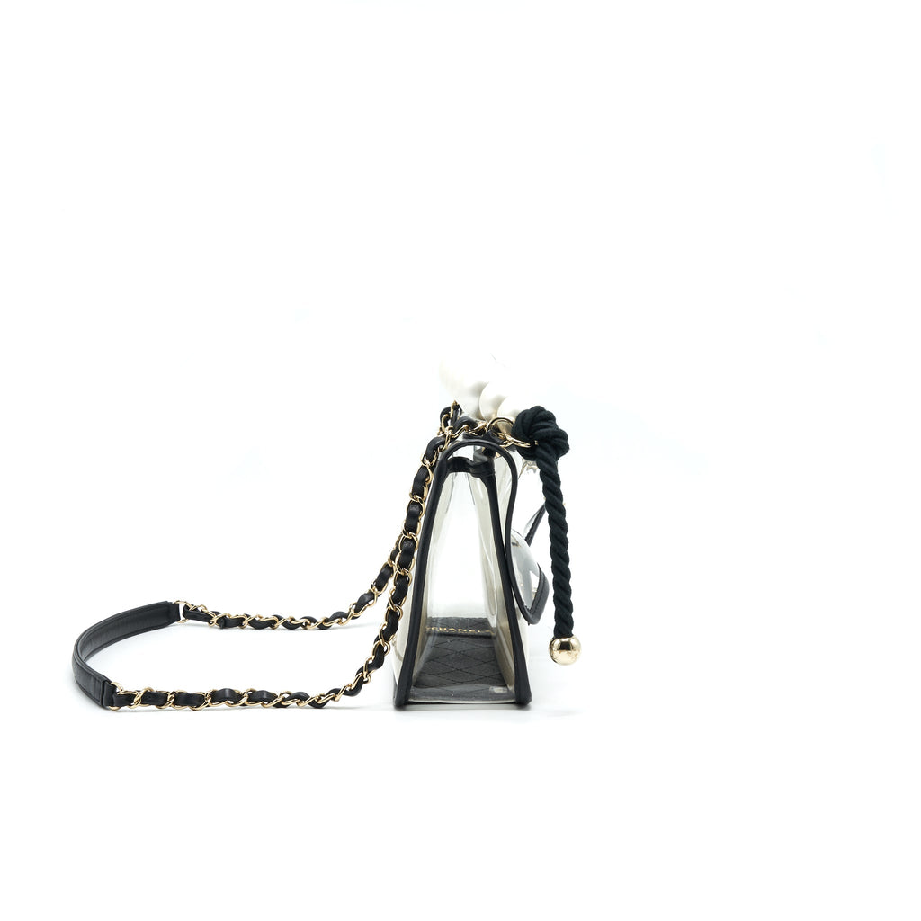 CHANEL SAND BY THE SEA PEARL FLAP BAG