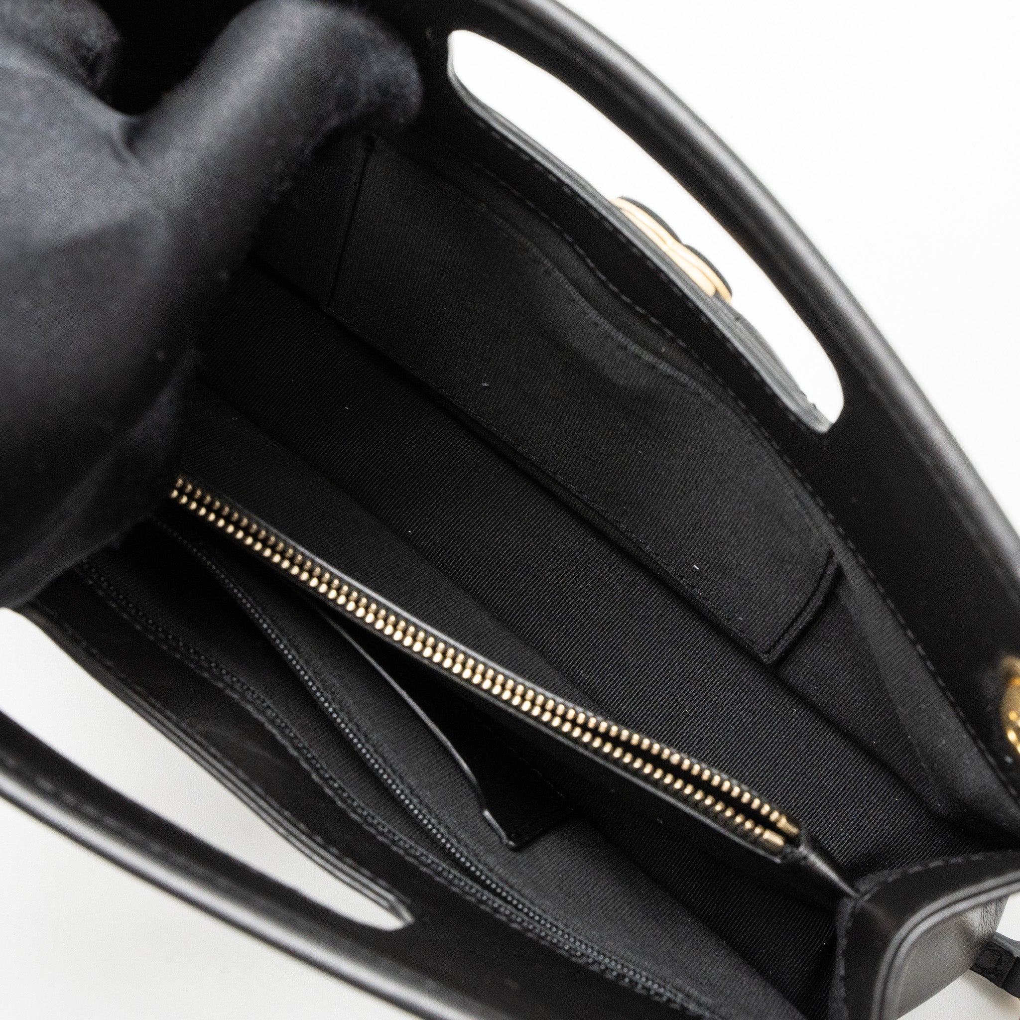 CHANEL 23S CLUTCH BAG WITH CHAIN CALFSKIN BLACK BRUSHED GHW (MICROCHIP)
