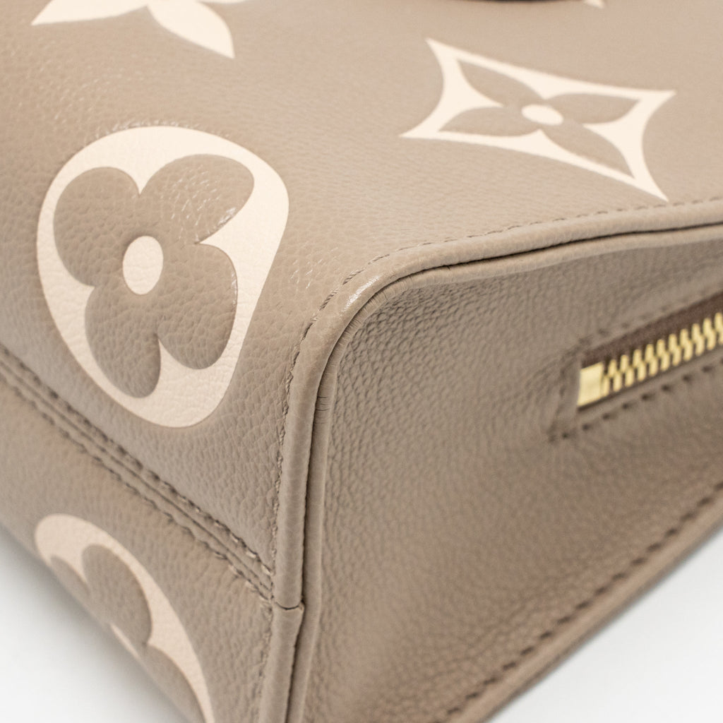 LOUIS VUITTON ONTHEGO EAST WEST MONOGRAM EMPREINTE LEATHER DOVE/CREAM GHW