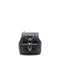 CHANEL DUMA MINI BACKPACK LAMBSKIN BLACK LGHW(MICROCHIP)