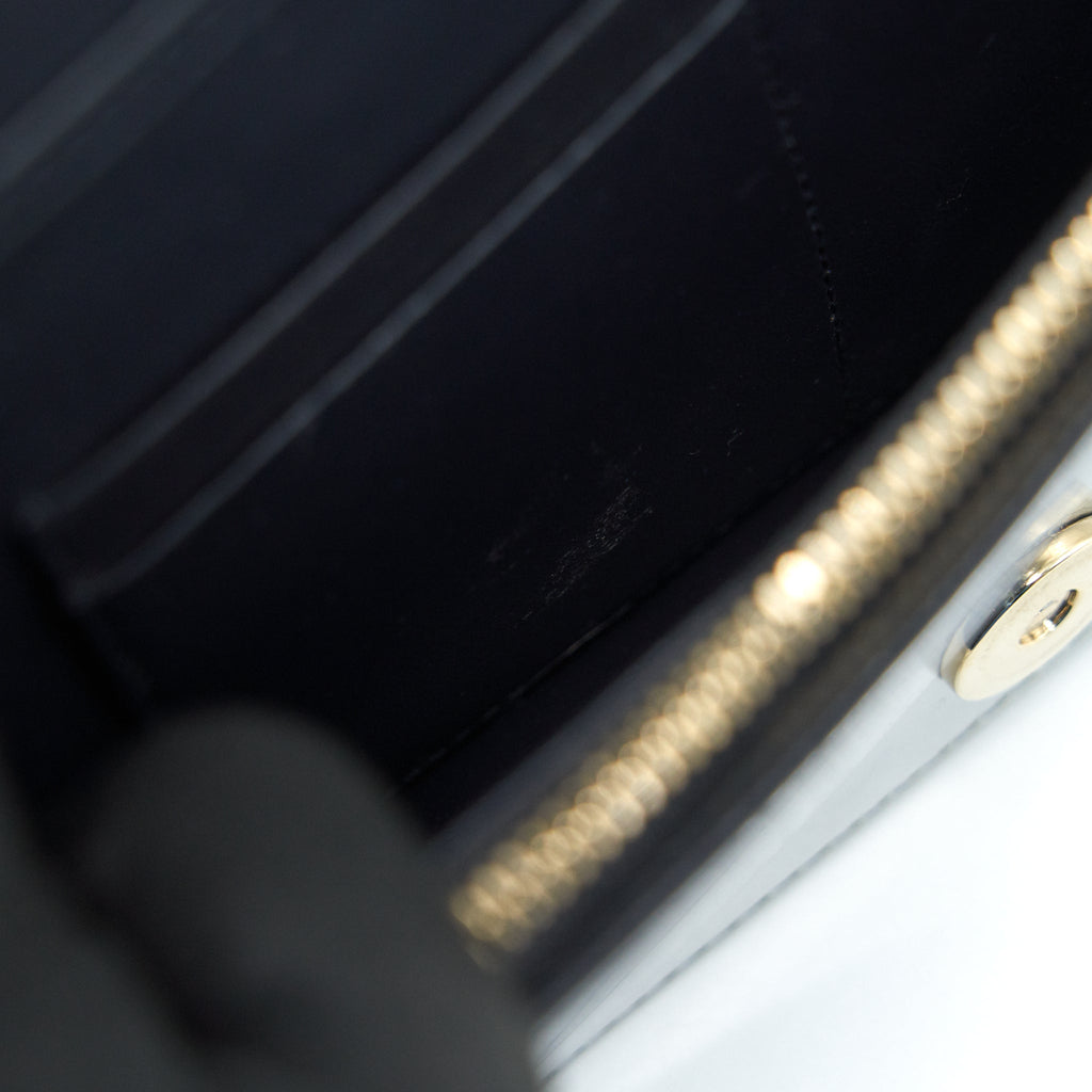DIOR DIORAMA WALLET ON CHAIN IN METALLIC SILVER GHW
