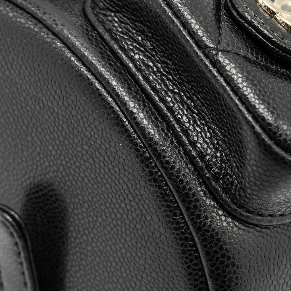 CHANEL 24A MINI DUMA BACKPACK GRAINED CALFSKIN BLACK LGHW (MICROCHIP)