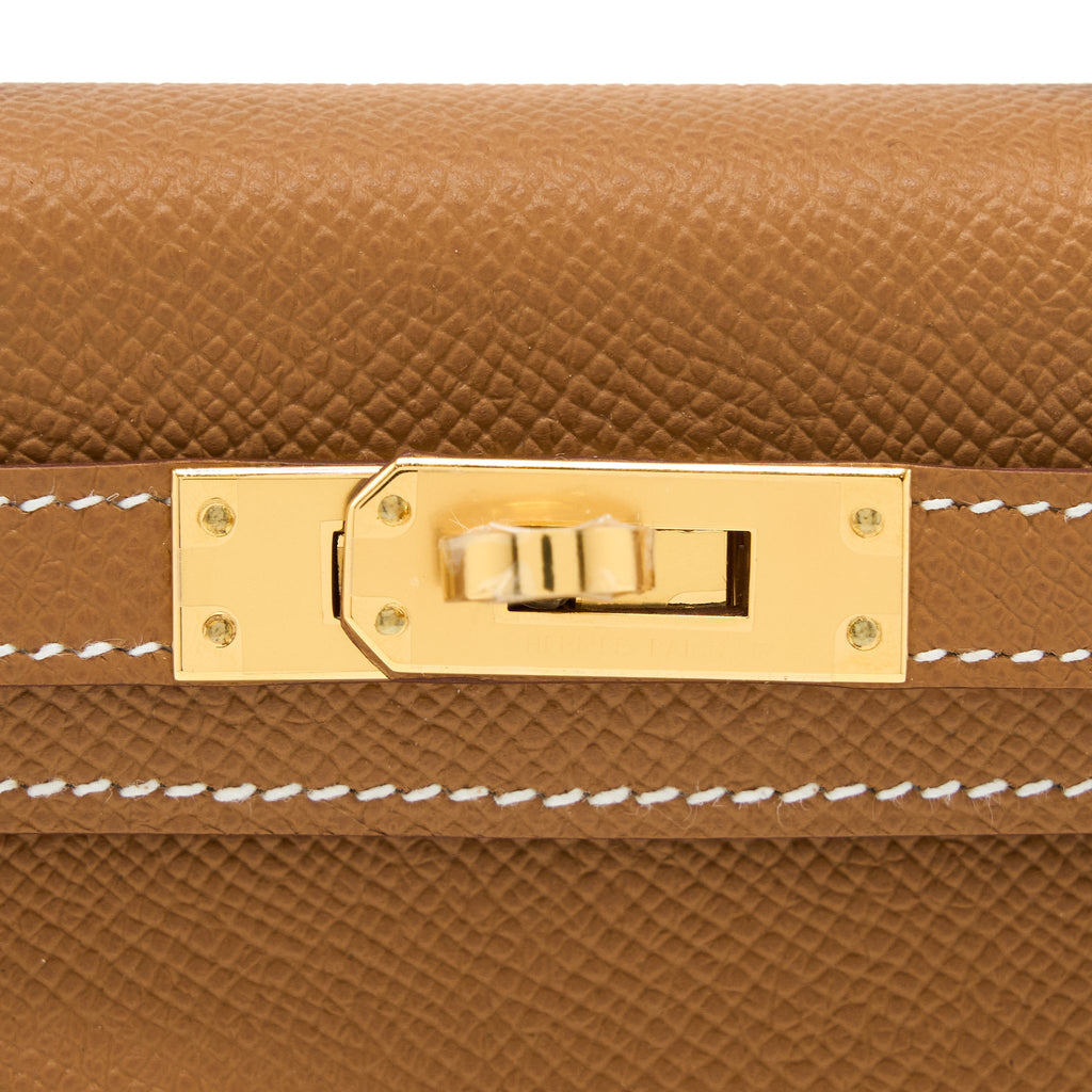 HERMES MINI KELLY II 20CM EPSOM GOLD GHW