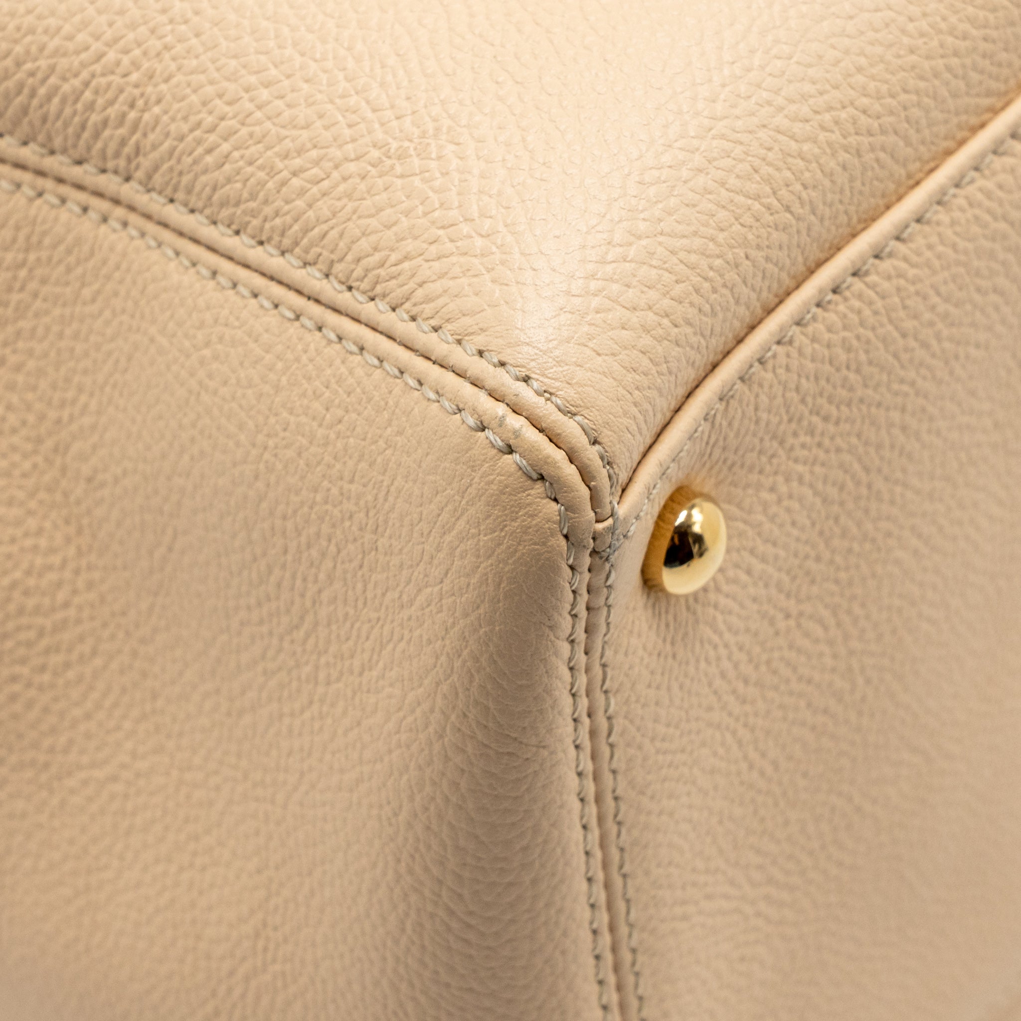 CHANEL CERF TOTE BAG CAVIAR BEIGE GHW