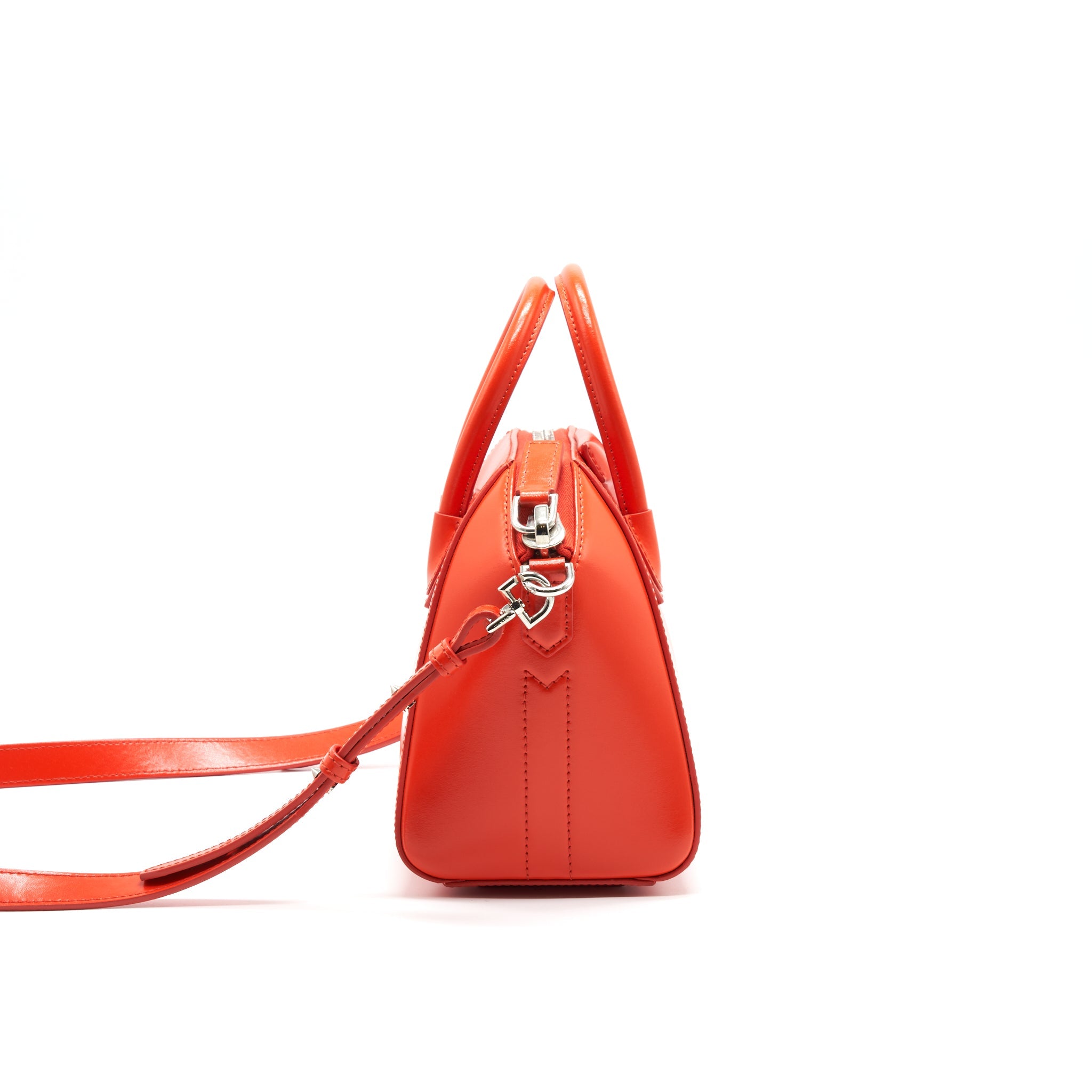 GIVENCHY MINI ANTIGONA BAG ORANGE SHW BOX CALF SKIN