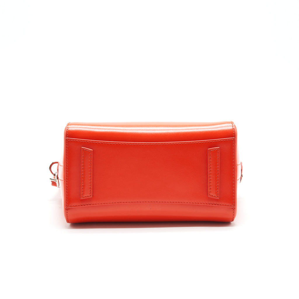 GIVENCHY MINI ANTIGONA BAG ORANGE SHW BOX CALF SKIN