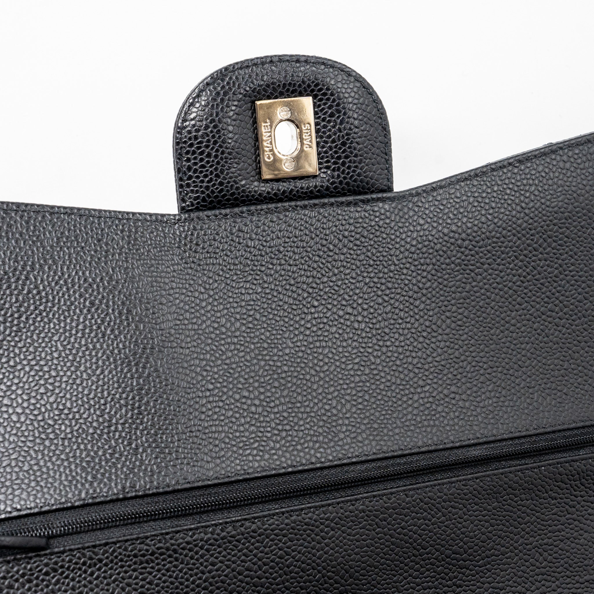 CHANEL JUMBO CLASSIC DOUBLE FLAP CAVIAR BLACK SHW