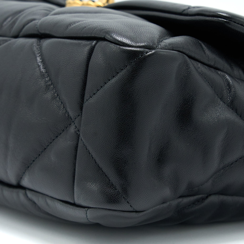 CHANEL MEDIUM 19 BAG GOATSKIN BLACK MULTICOLOUR HARDWARE