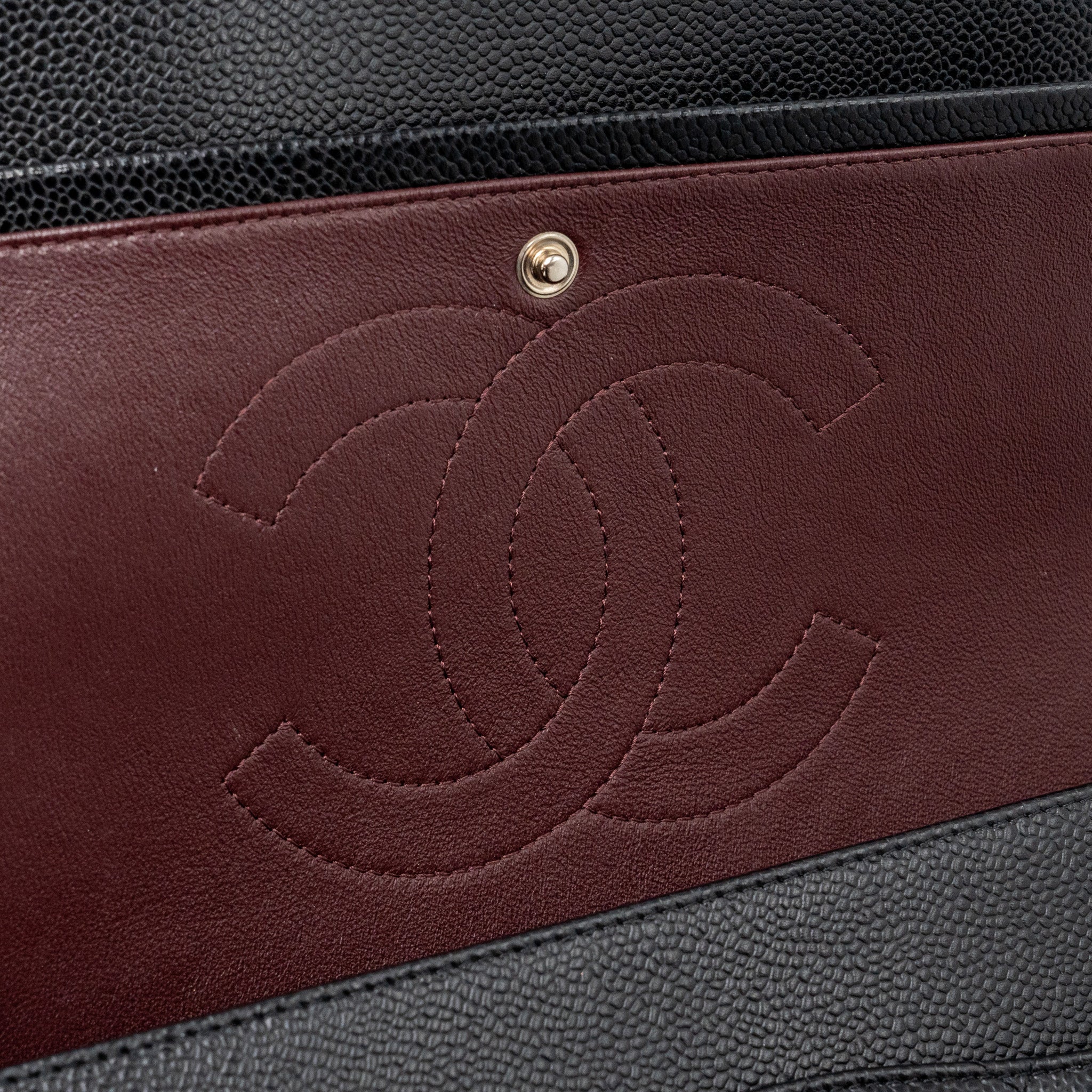 CHANEL JUMBO CLASSIC DOUBLE FLAP CAVIAR BLACK SHW