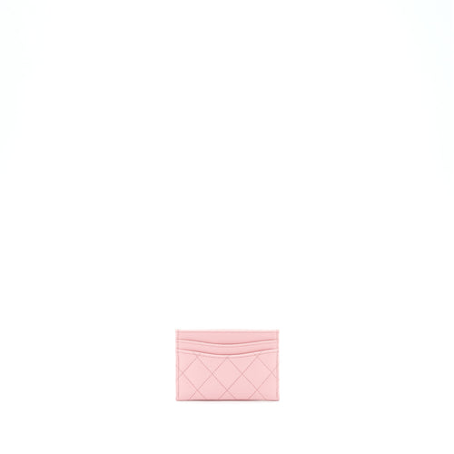 CHANEL CLASSIC CARD HOLDER CAVIAR PINK LGHW