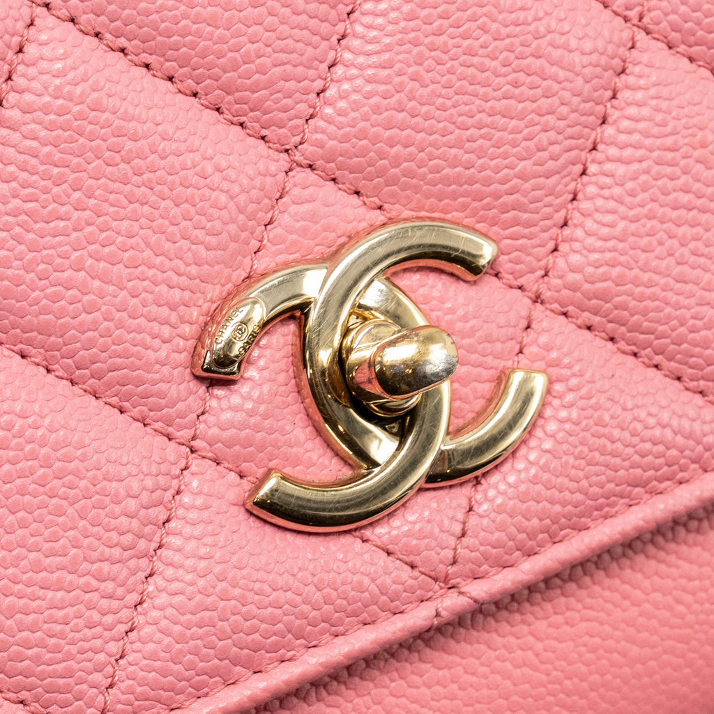 CHANEL SMALL BUSINESS AFFINITY CAVIAR PINK LGHW(MICROCHIP)