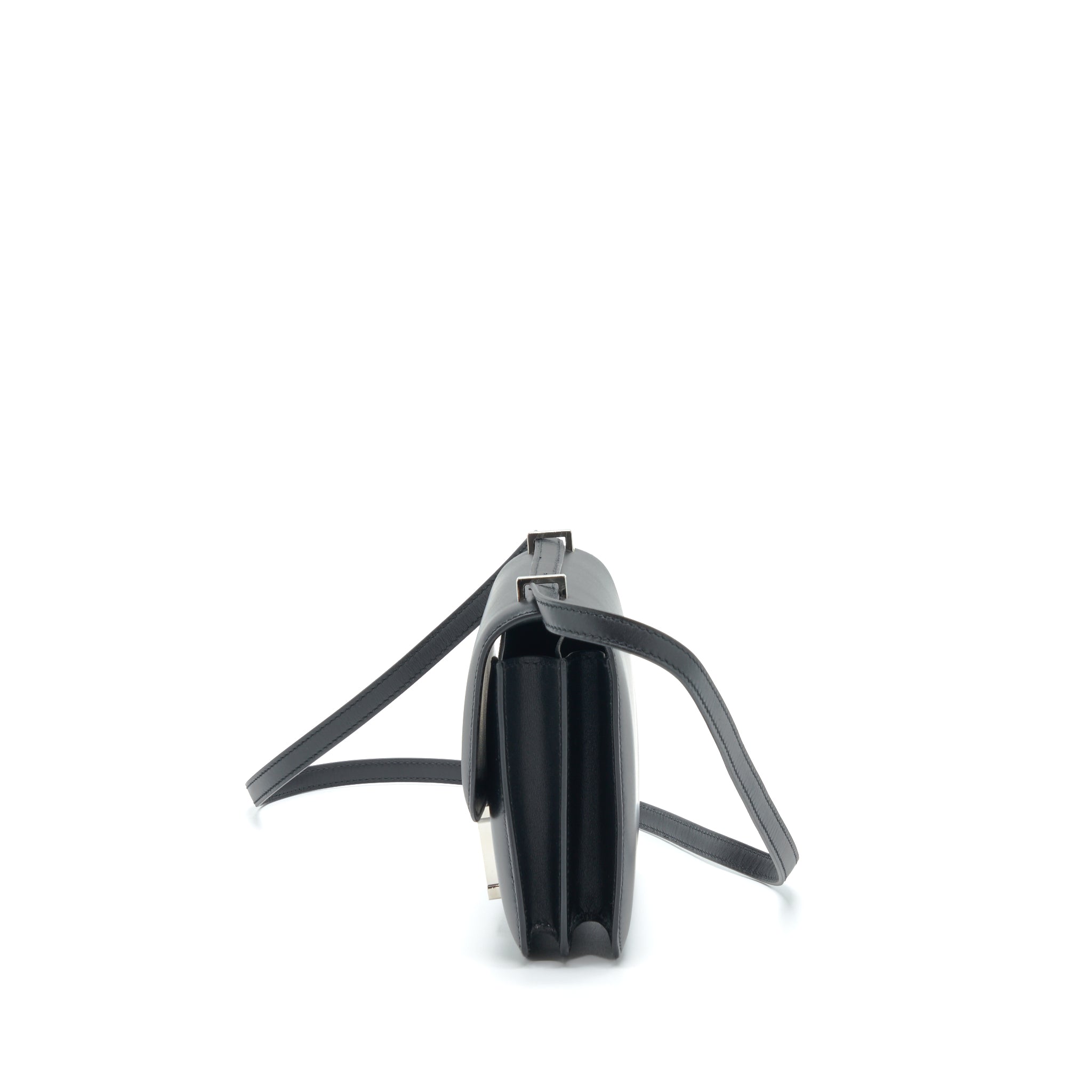 HERMES MINI CONSTANCE MONSTEUR LEATHER LIZARD BUCKLE BLACK / OMBRE SHW