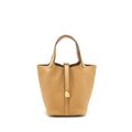 HERMES PICOTIN 18 LOCK BAG BISCUIT GHW