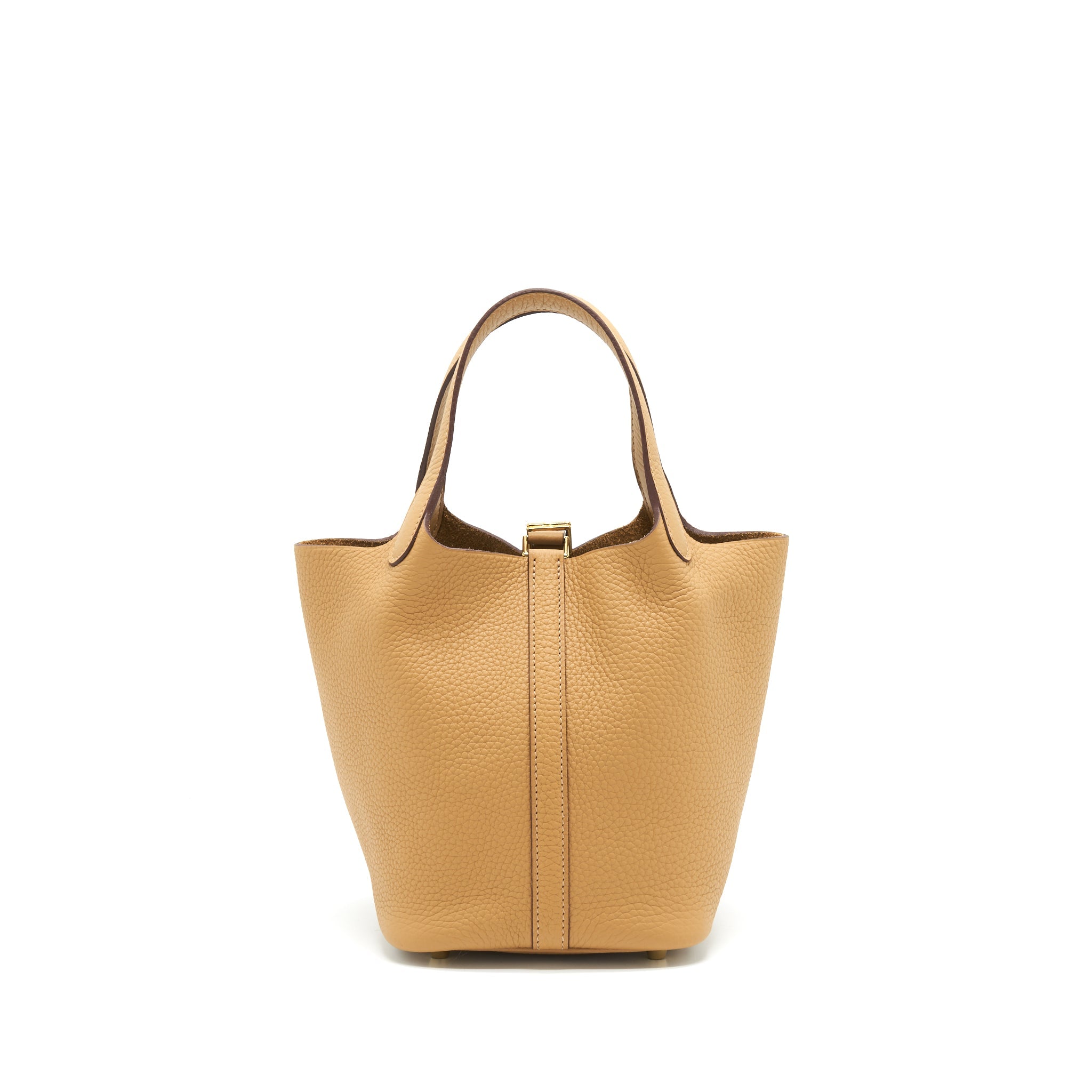 HERMES PICOTIN 18 LOCK BAG BISCUIT GHW