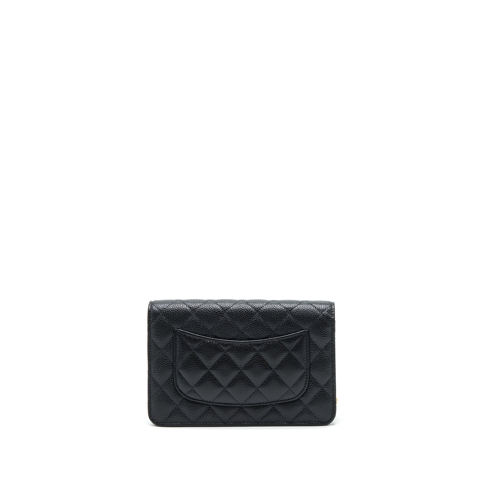 CHANEL CLASSIC WALLET ON CHAIN CAVIAR BLACK GHW