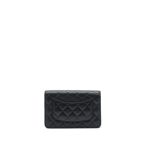 CHANEL CLASSIC WALLET ON CHAIN CAVIAR BLACK GHW