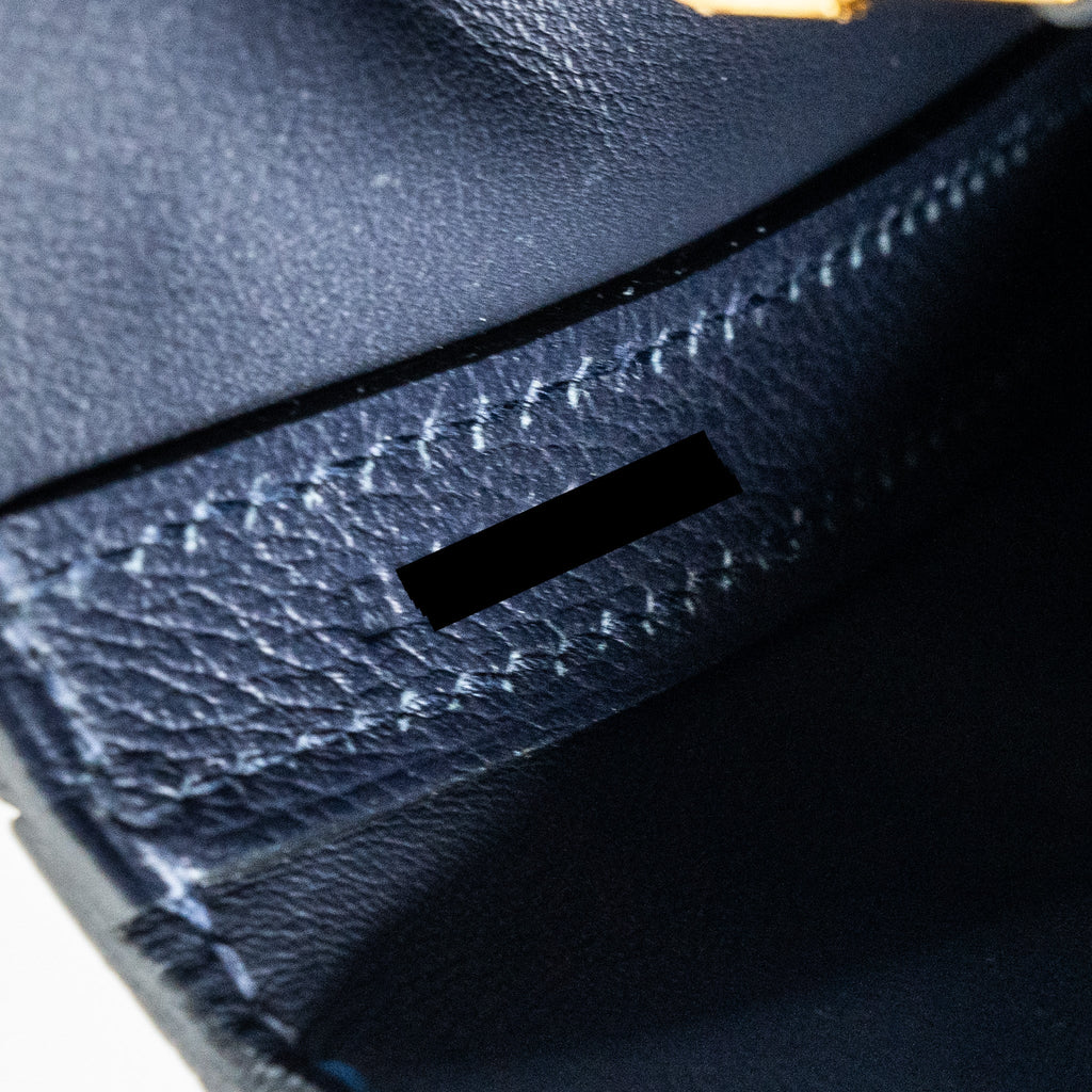 HERMES MINI 24/24 2424-21 BAG EVERCOLOR / SWIFT BLUE NUIT/CABAN/ZELLIGE  GHW