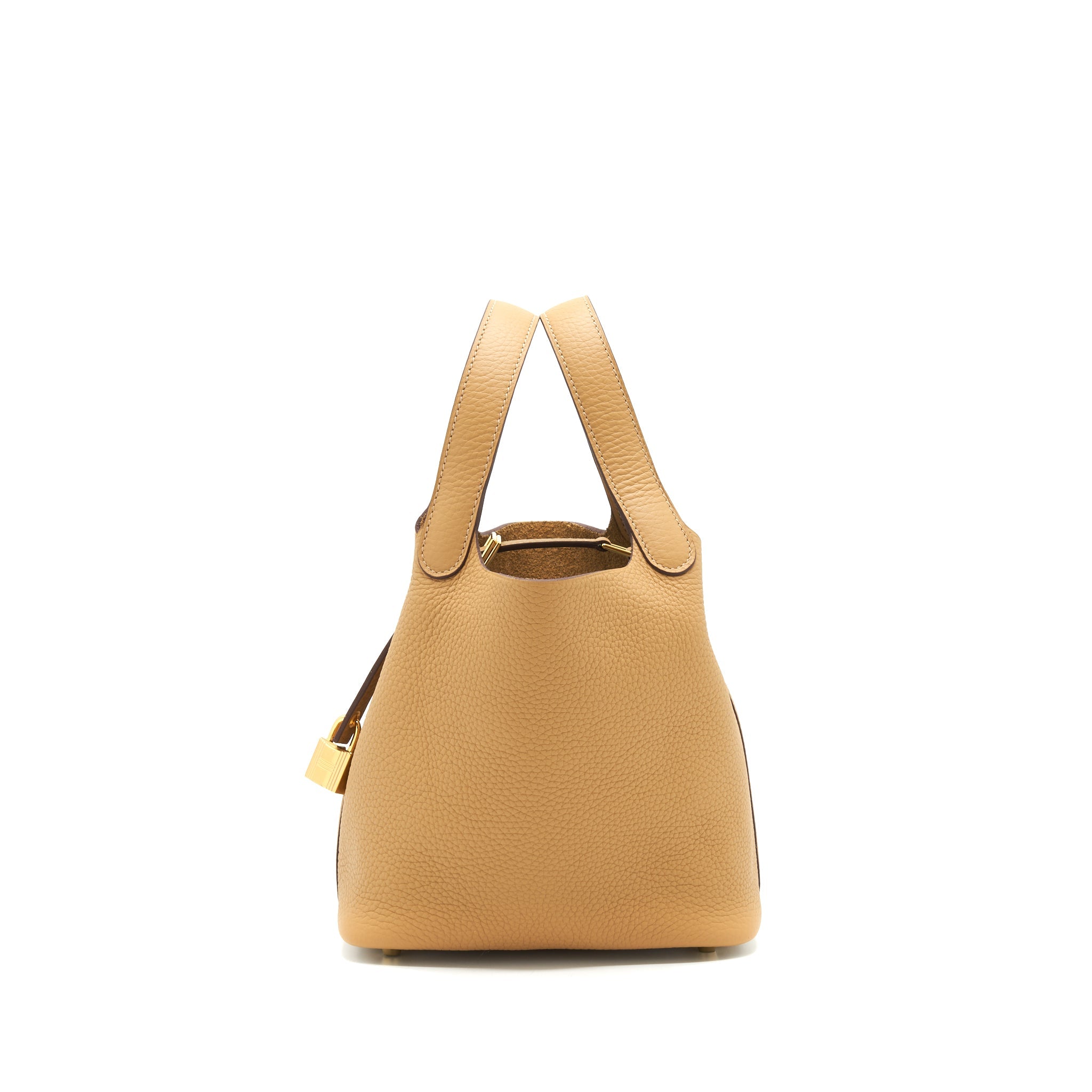 HERMES PICOTIN 18 LOCK BAG BISCUIT GHW