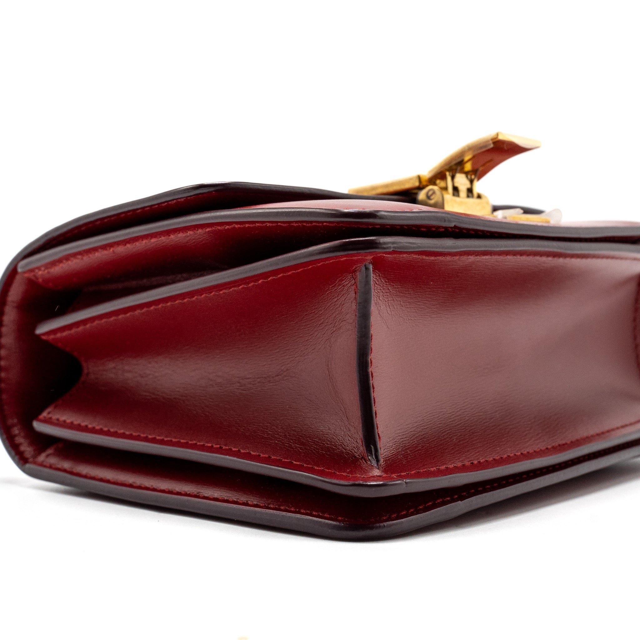 CELINE MINI CLASSIC BOX BAG CALFSKIN RED GHW