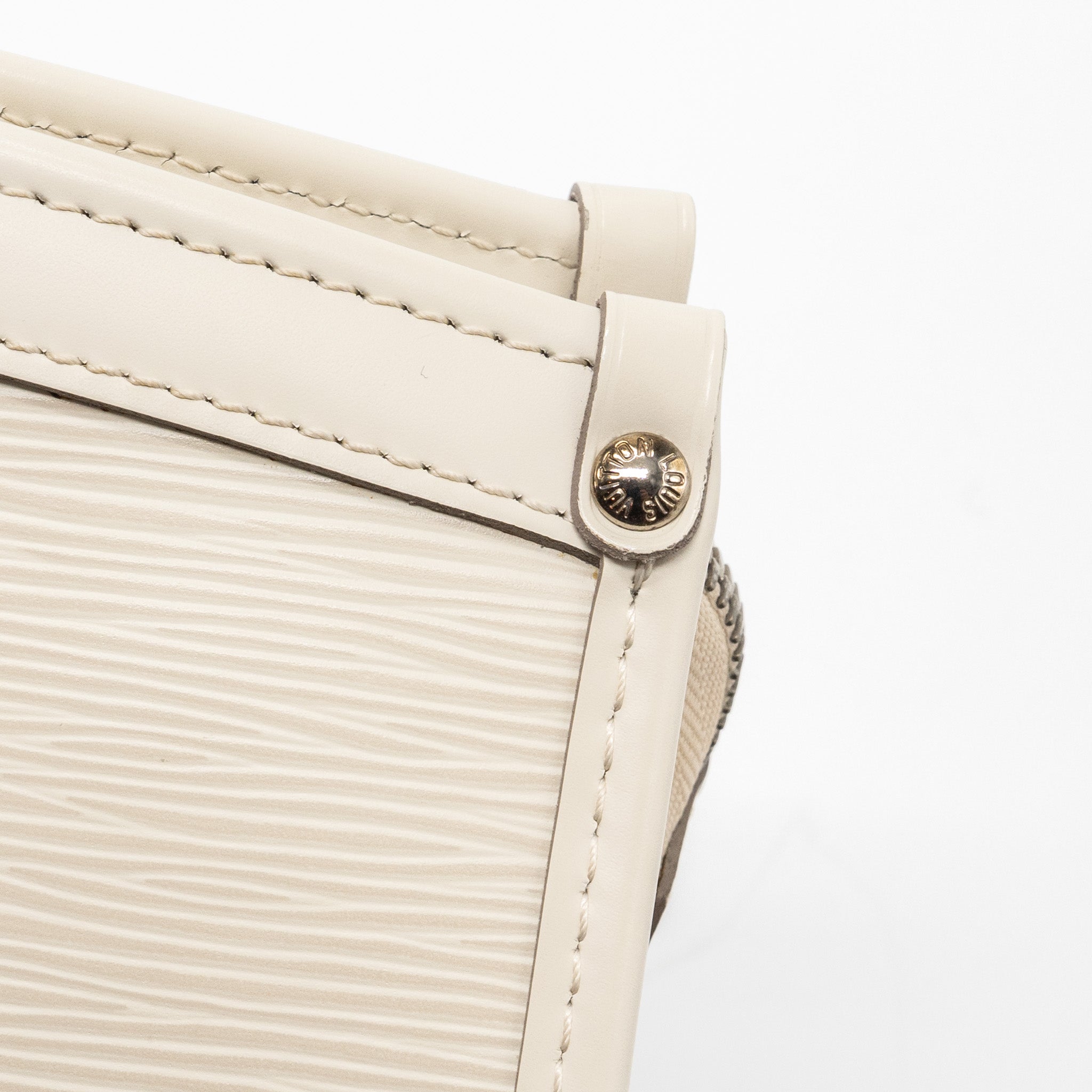LOUIS VUITTON MADELEINE GM TOTE BAG EPI WHITE SHW