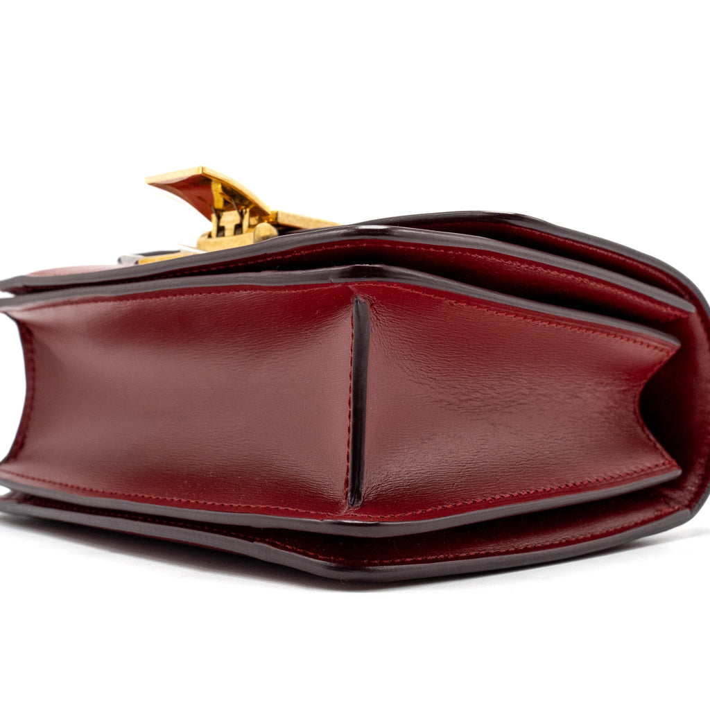 CELINE MINI CLASSIC BOX BAG CALFSKIN RED GHW